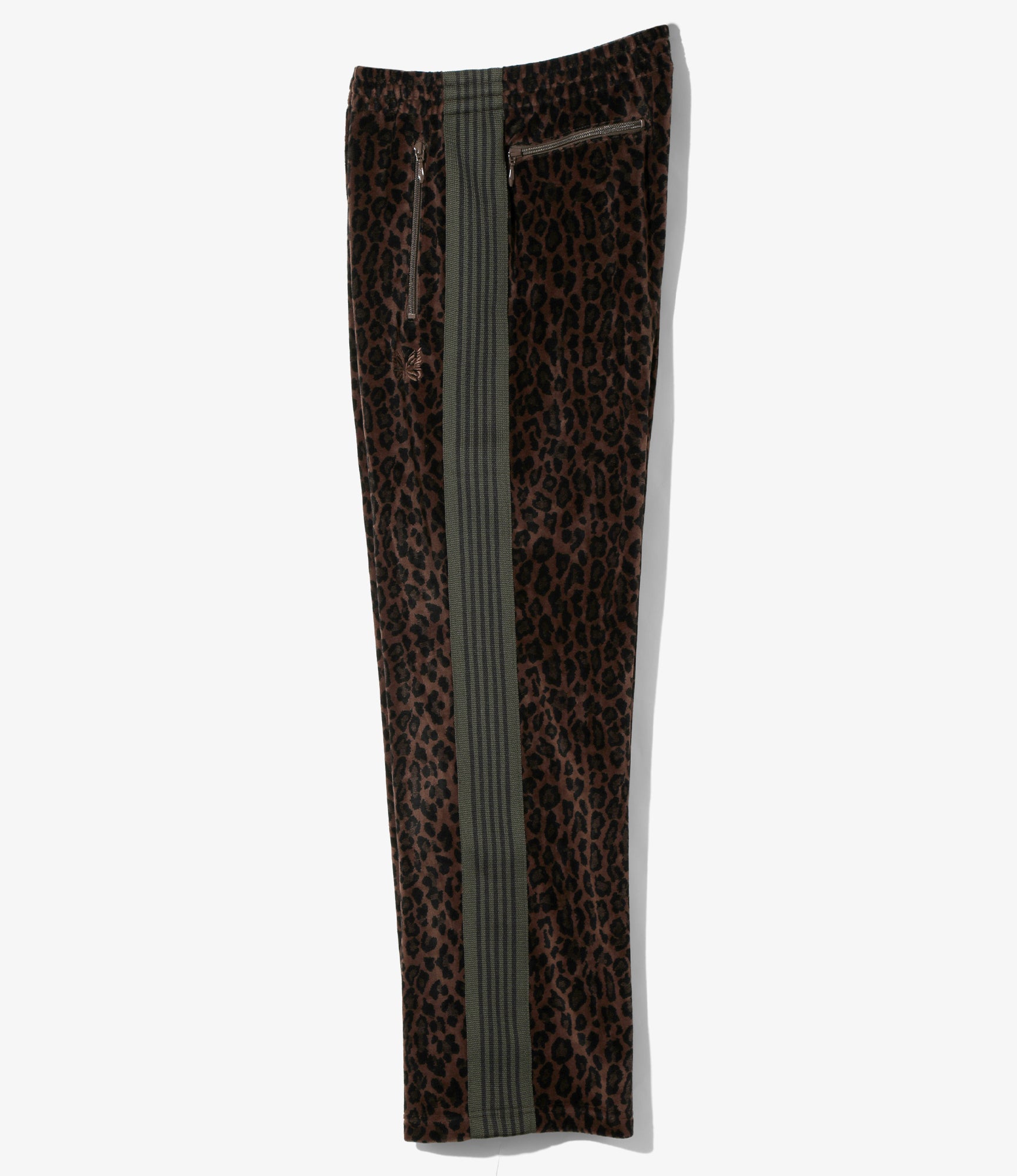 Track Pant - Brown - Leopard Velour