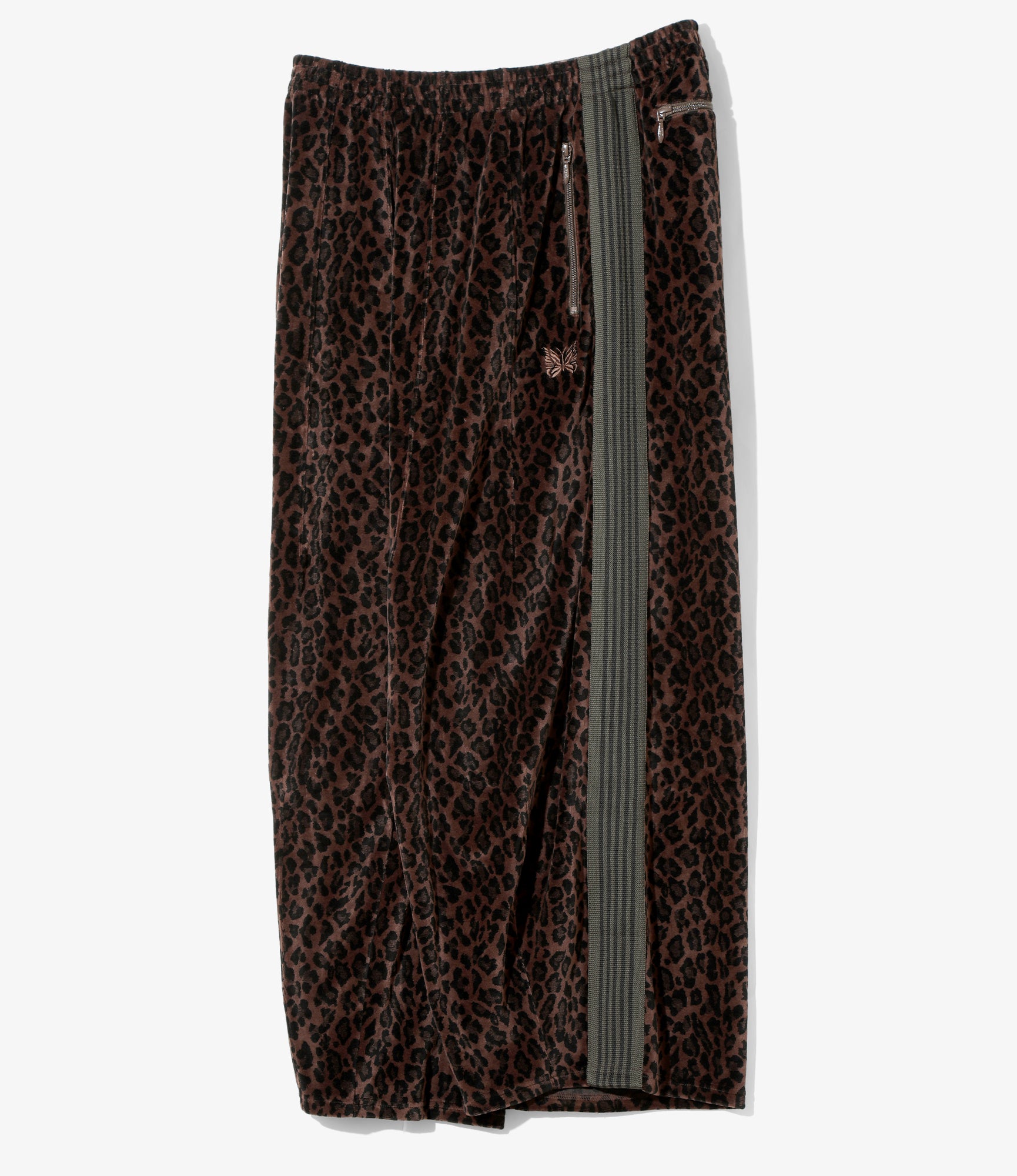 H.D. Track Pant - Brown - Leopard Velour