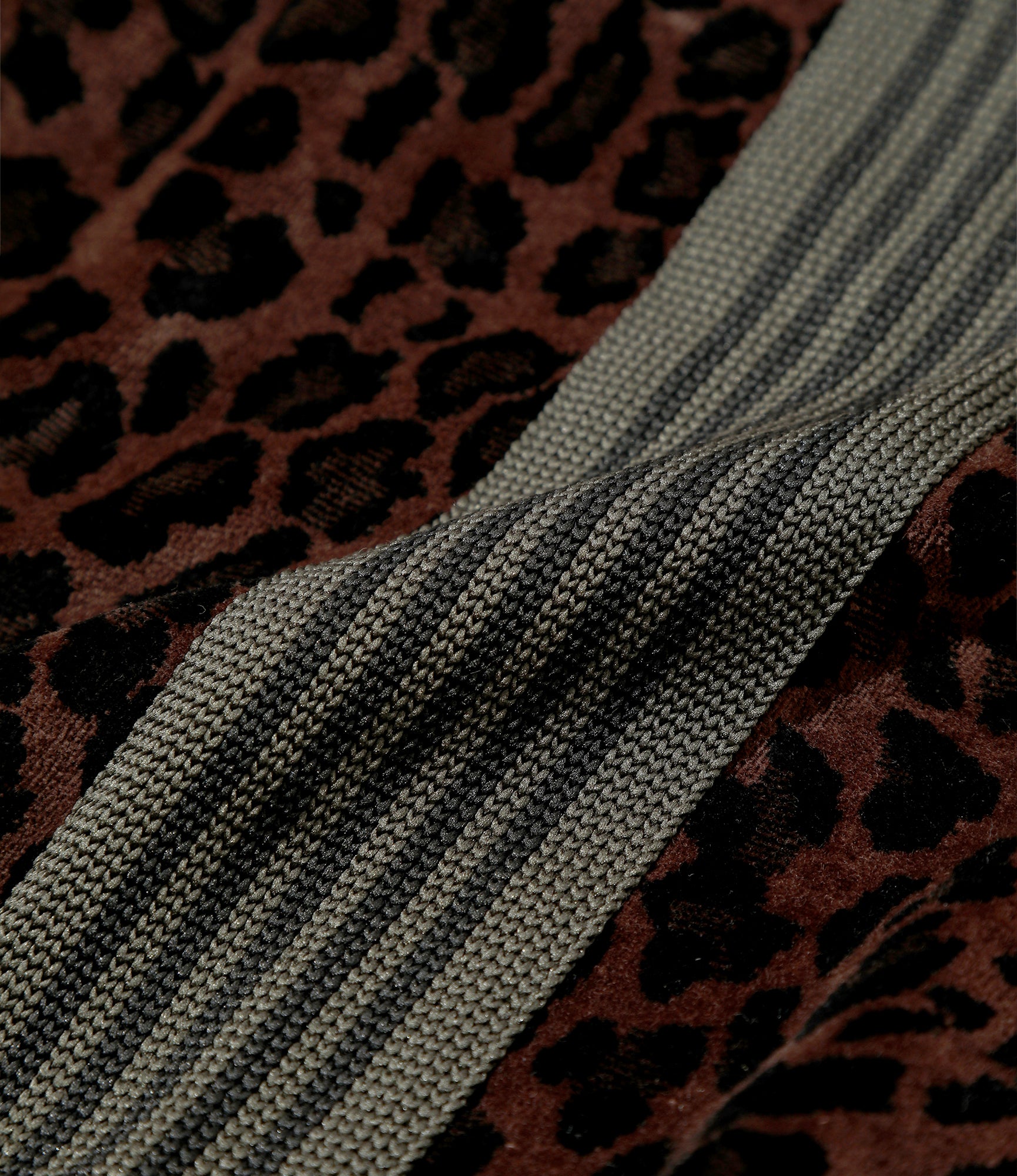 H.D. Track Pant - Brown - Leopard Velour