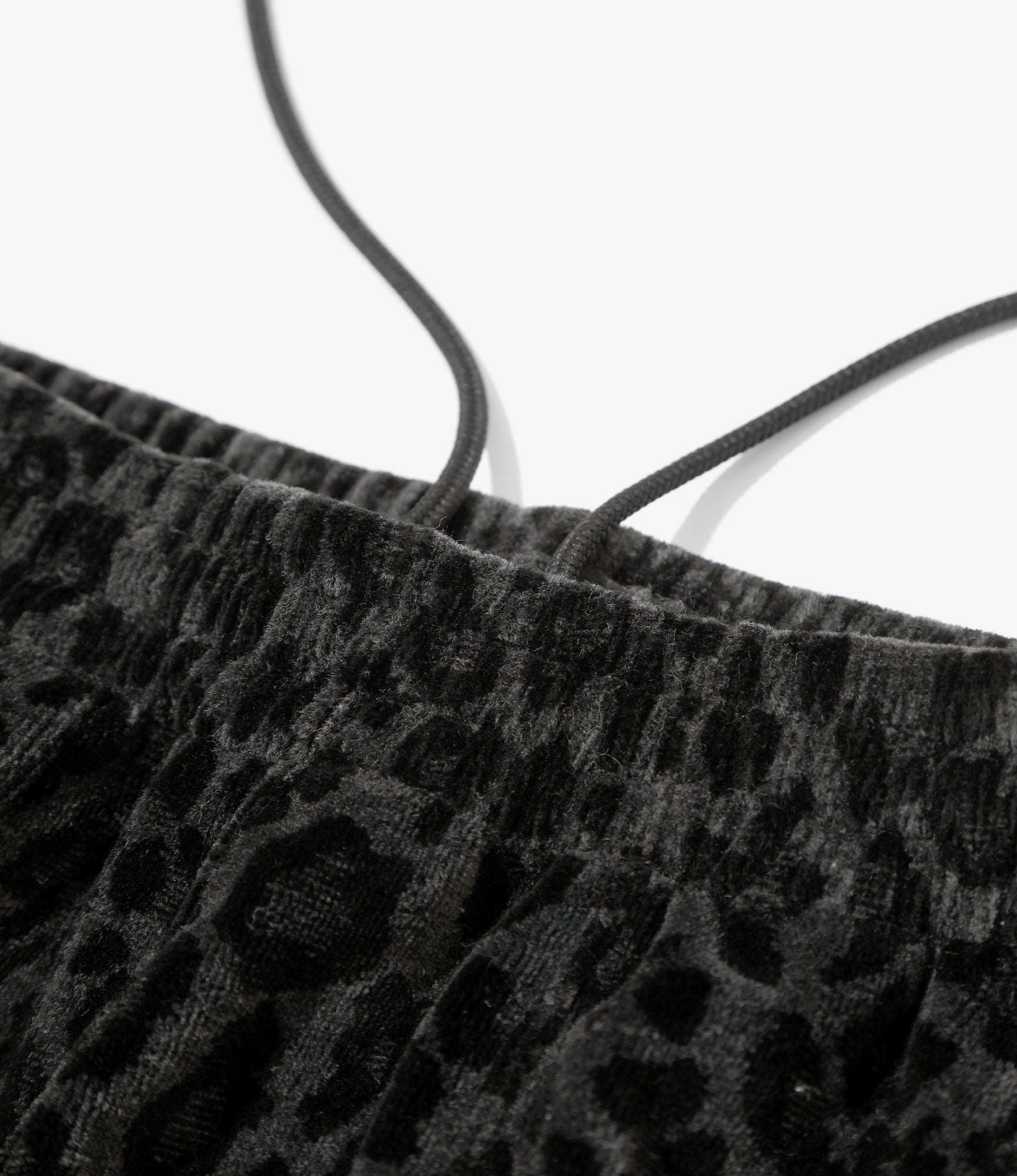 H.D. Track Pant - Black - Leopard Velour