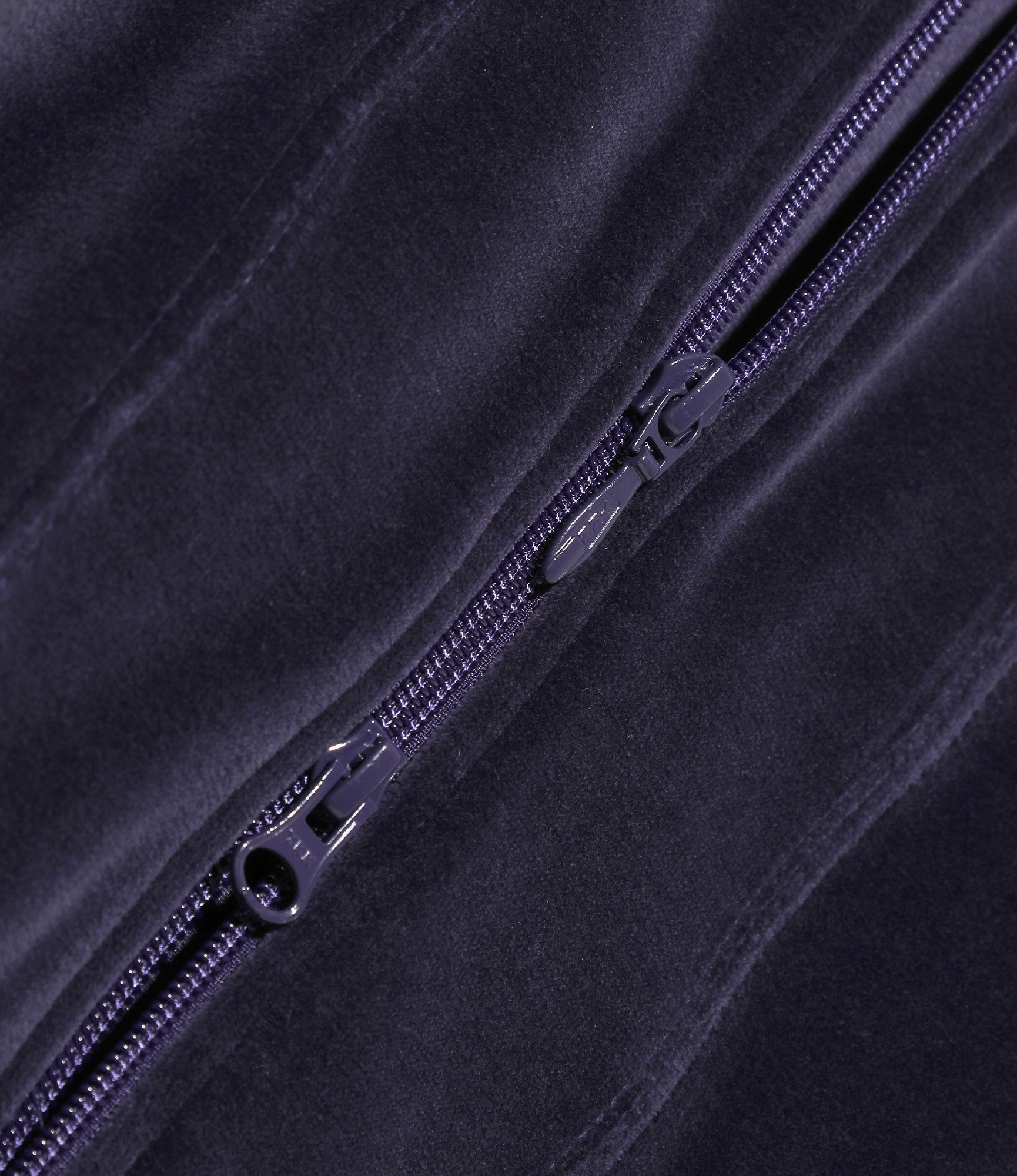 Women's Zipped Track Cardigan - Navy - C/PE Velour