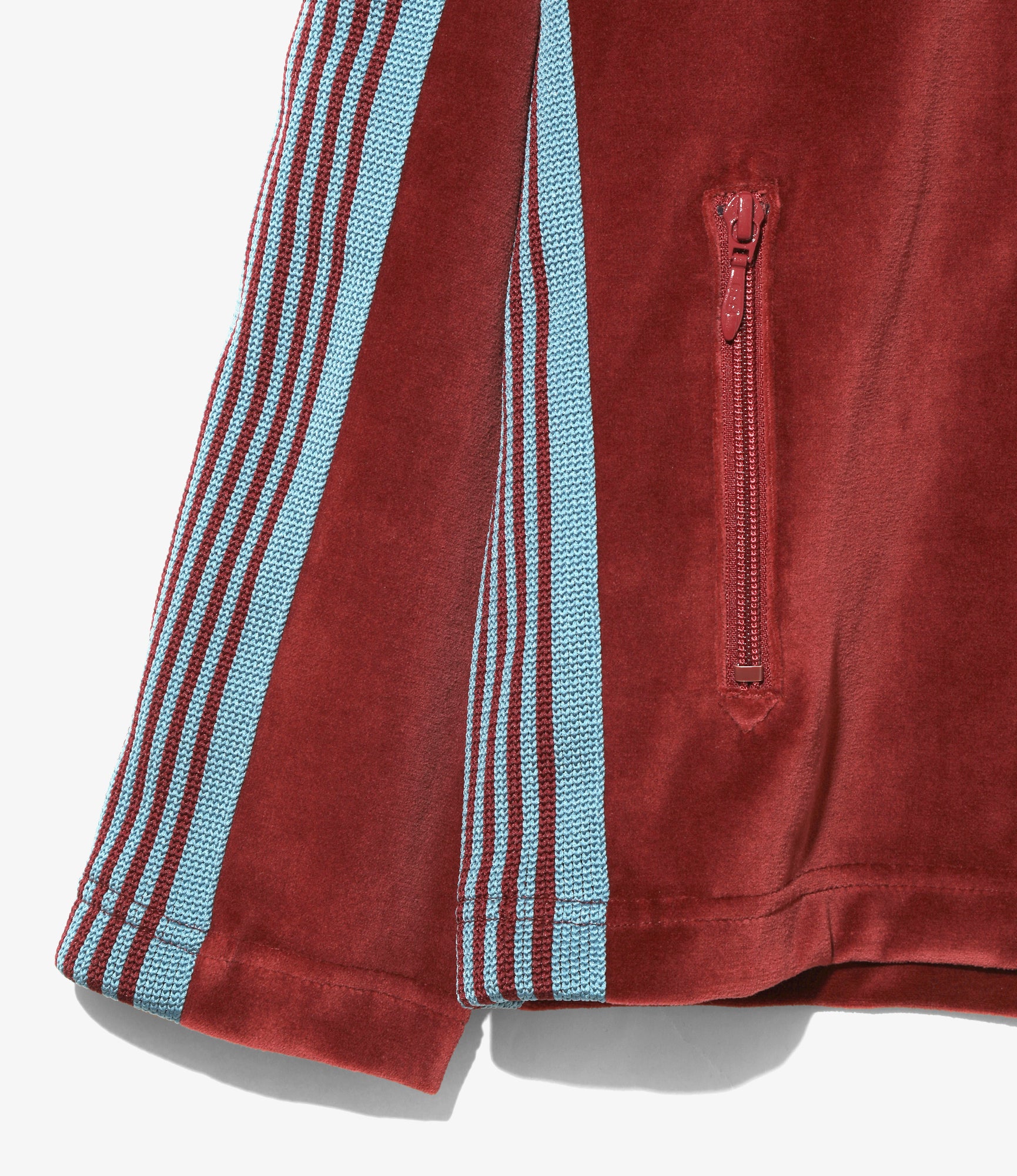 Zipped Track Cardigan - Burgundy - C/PE Velour