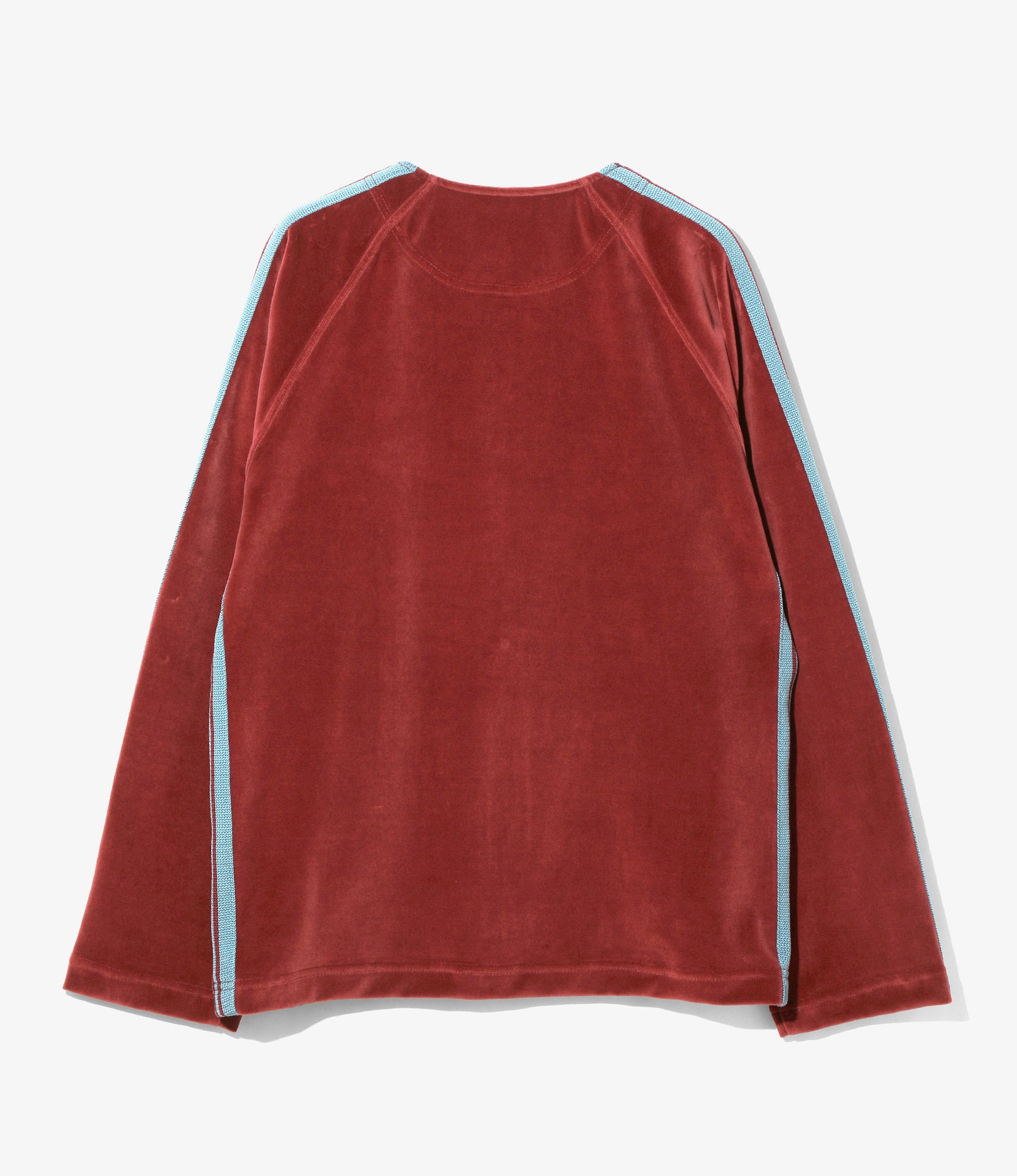 Women's Zipped Track Cardigan - Burgundy - C/PE Velour