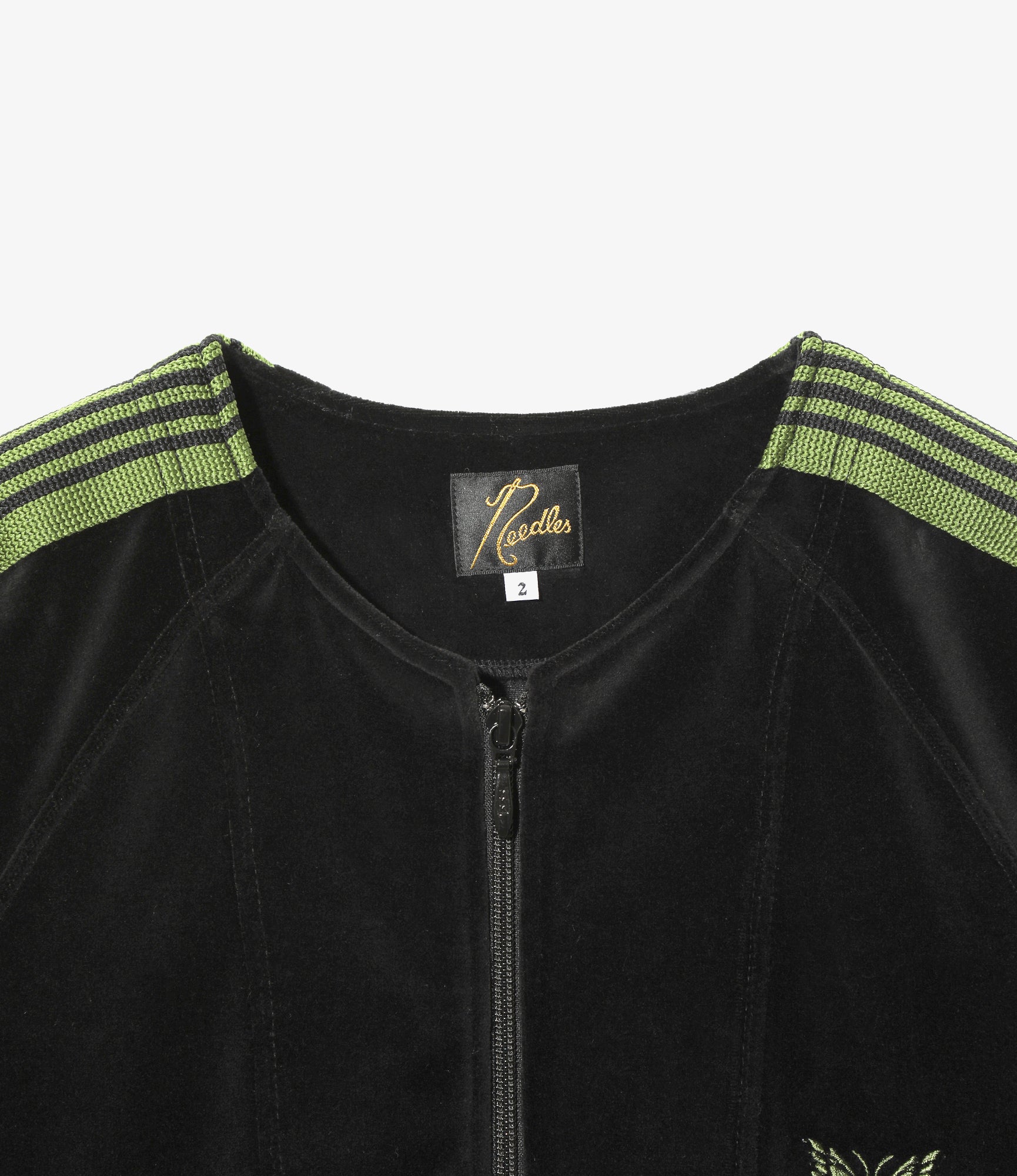 Zipped Track Cardigan - Black - C/PE Velour