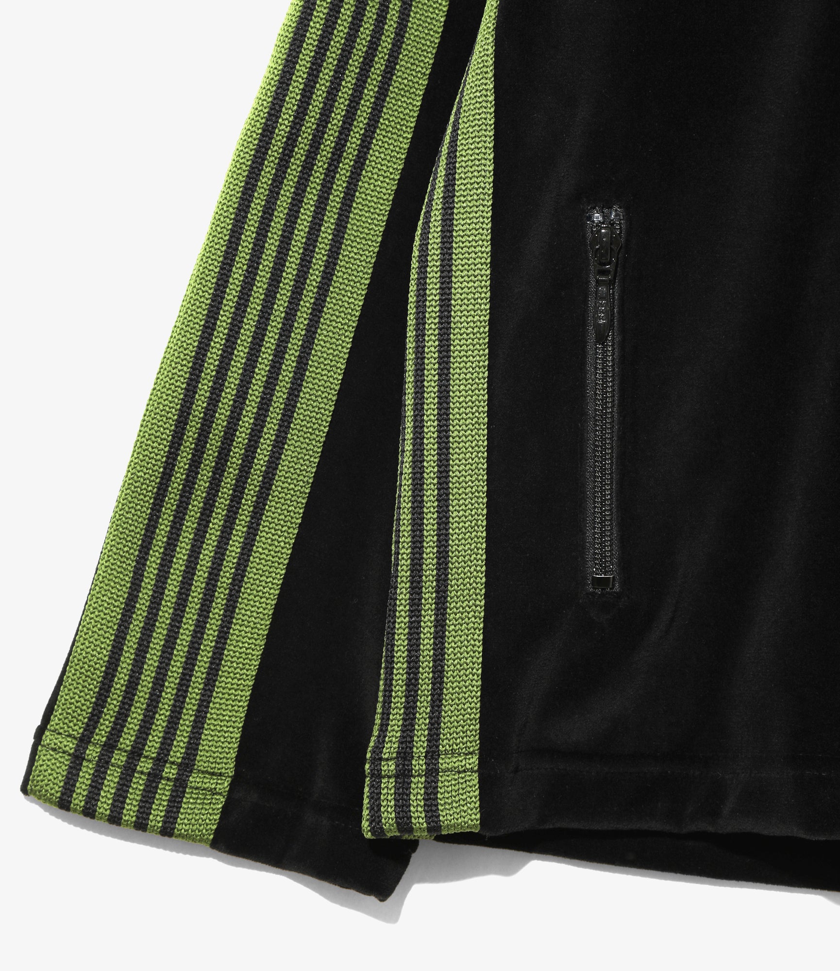 Zipped Track Cardigan - Black - C/PE Velour