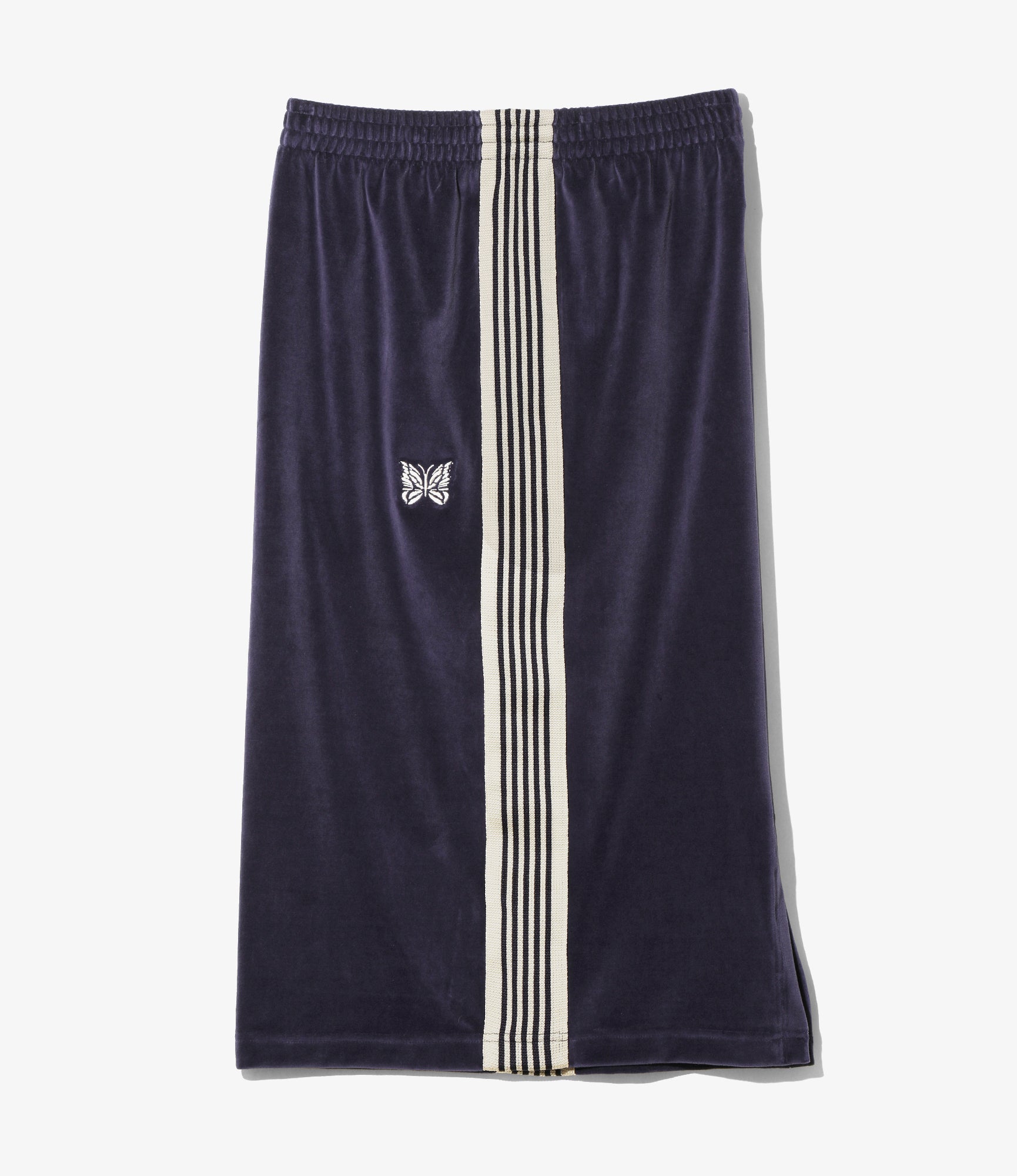 Women's Pencil Skirt - Navy - C/PE Velour