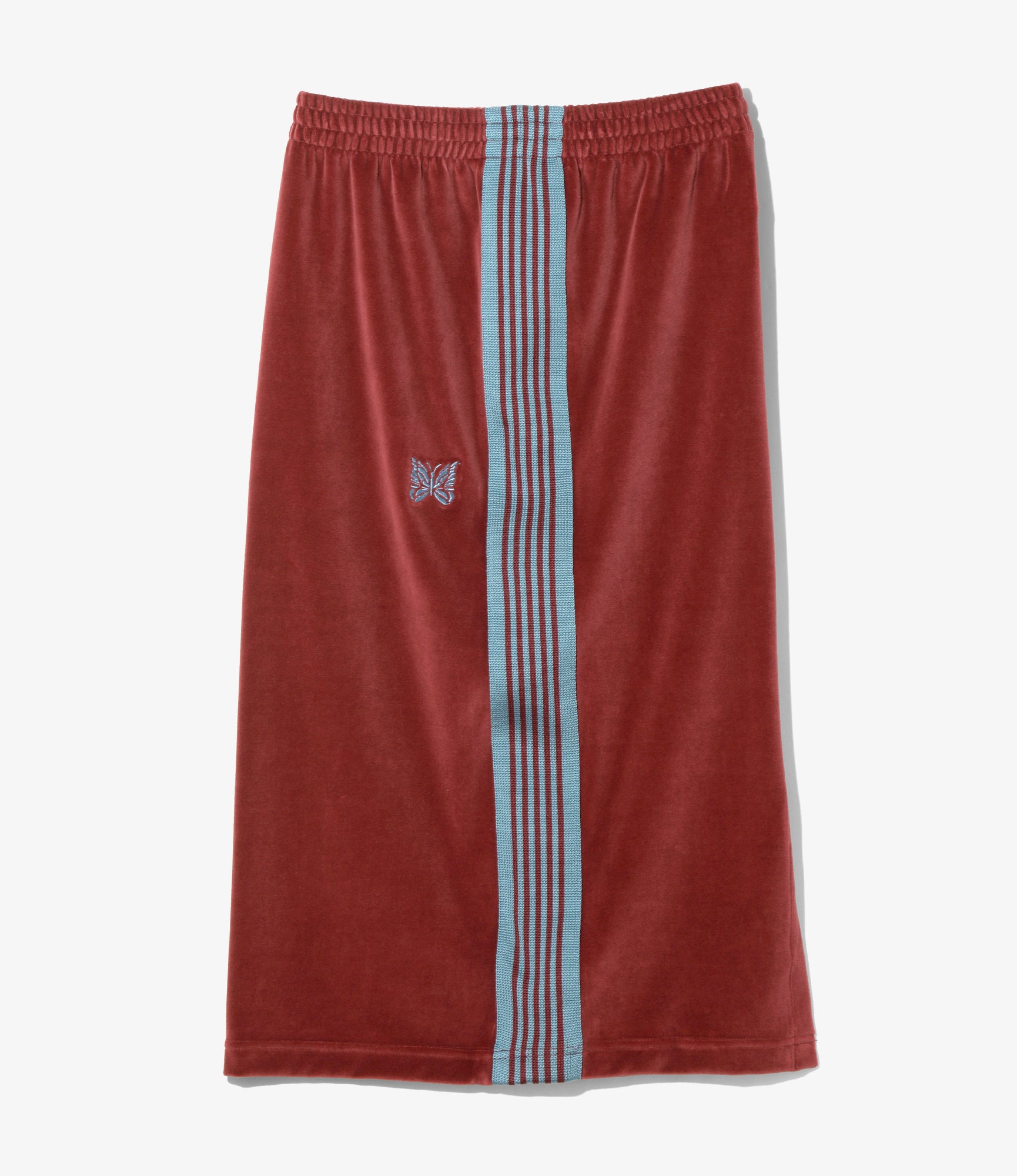 Women's Pencil Skirt - Burgundy - C/PE Velour