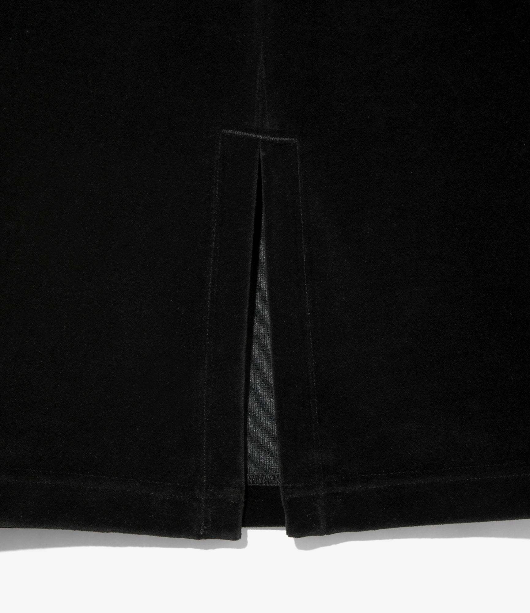 Women's Pencil Skirt - Black - C/PE Velour