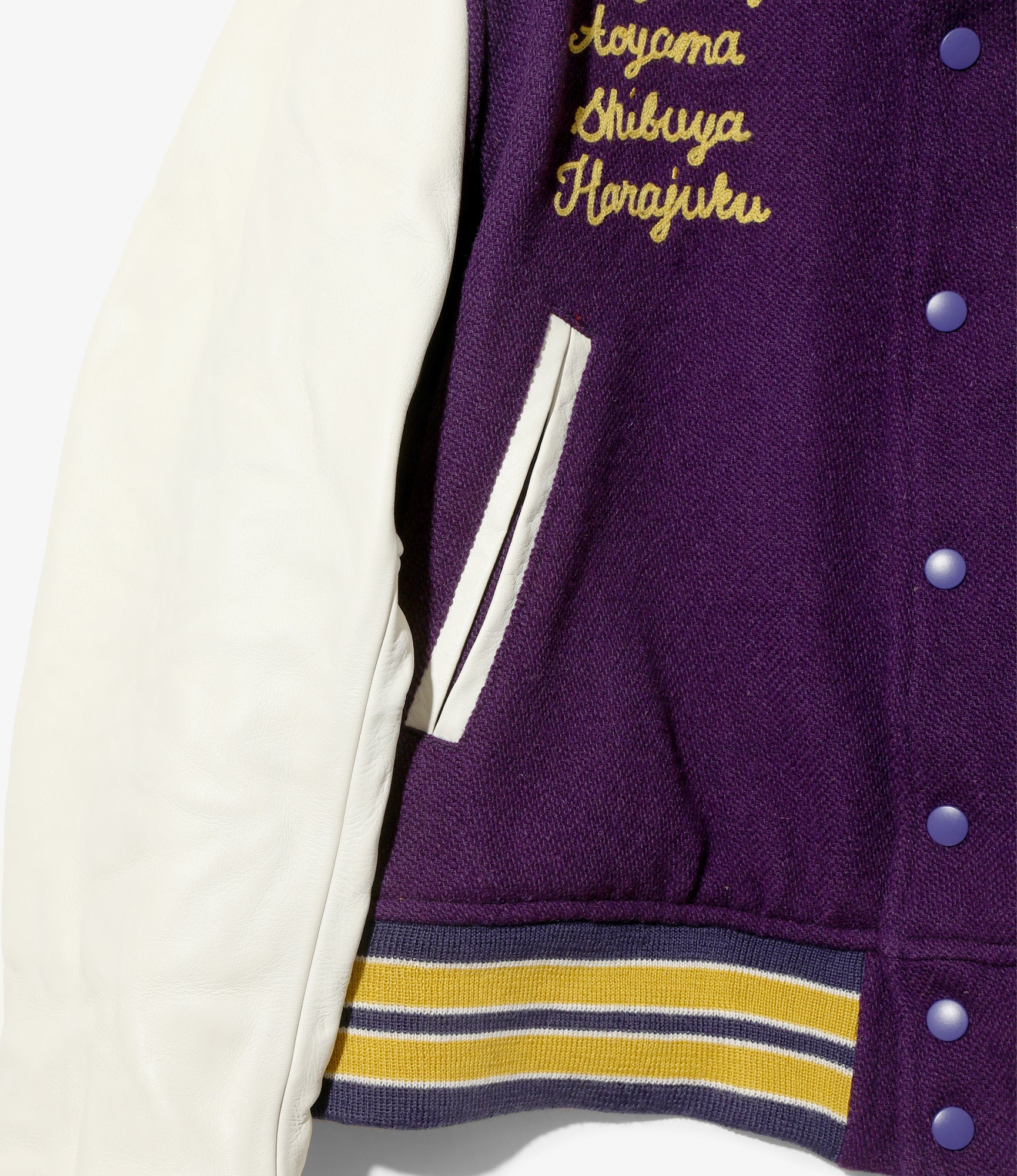 Lettered Jacket - Purple - Wool Melton