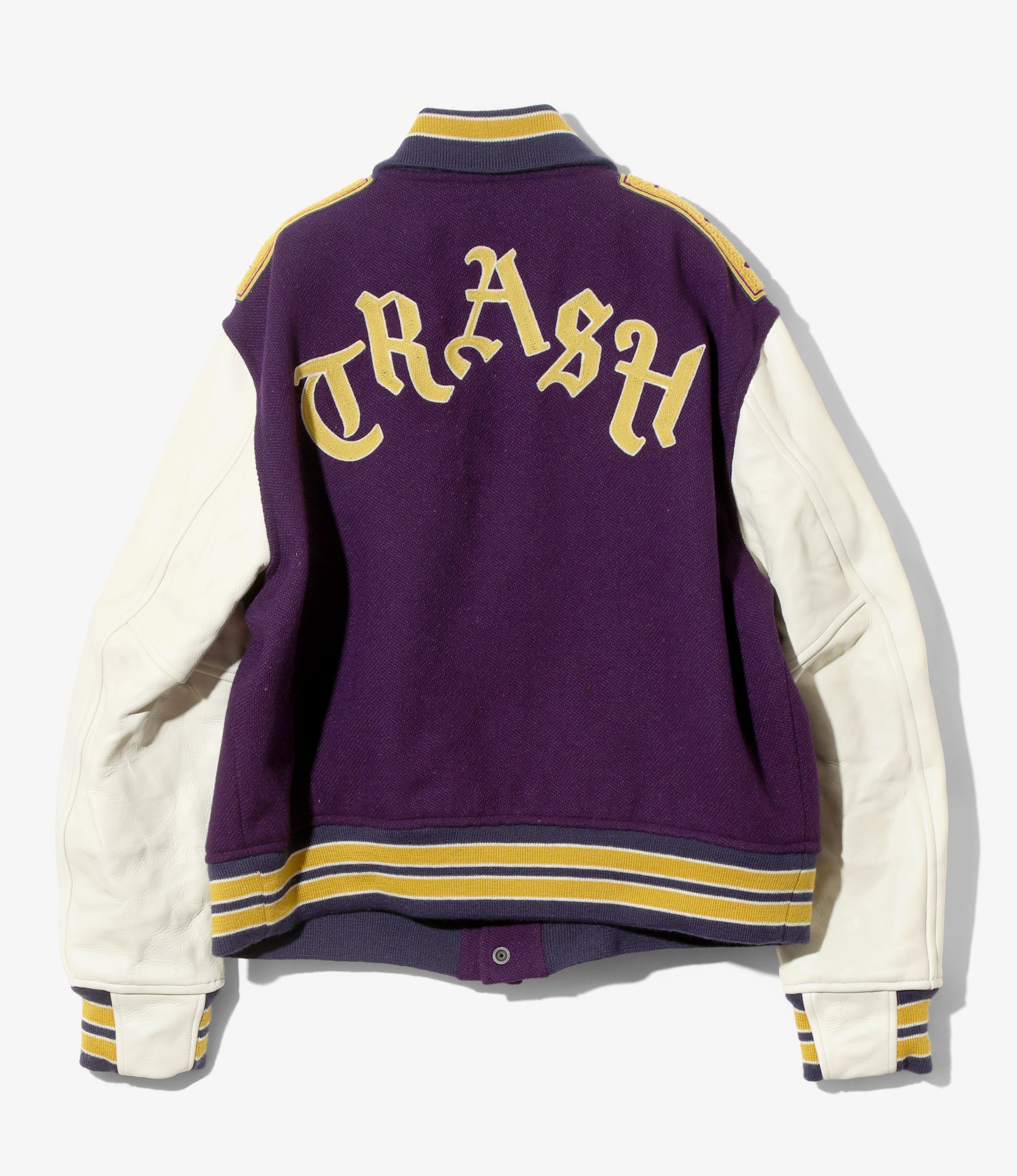 Lettered Jacket - Purple - Wool Melton