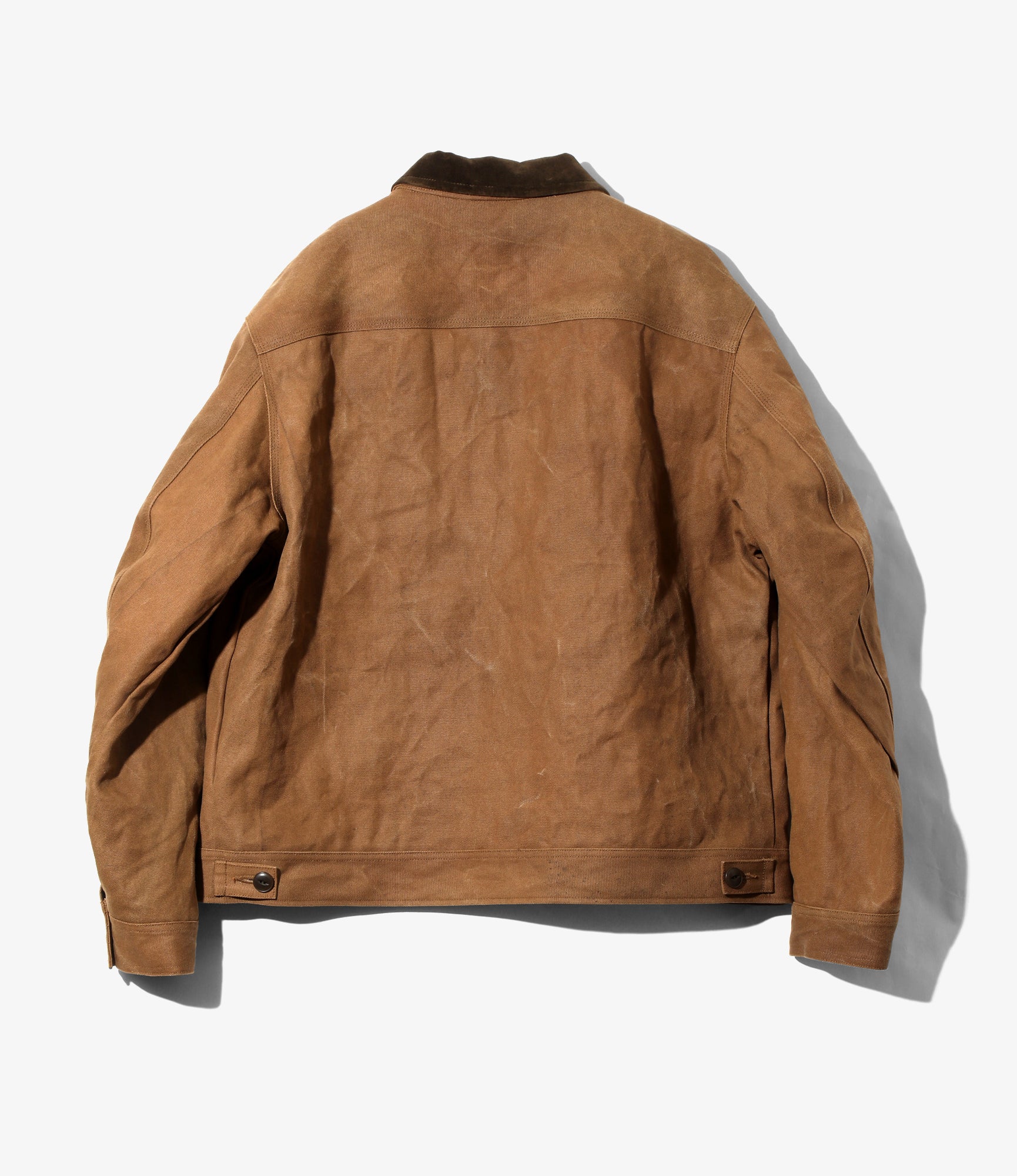 Zipped Work Jacket - Dk. Brown - Duck Canvas / Kakishibu Paint