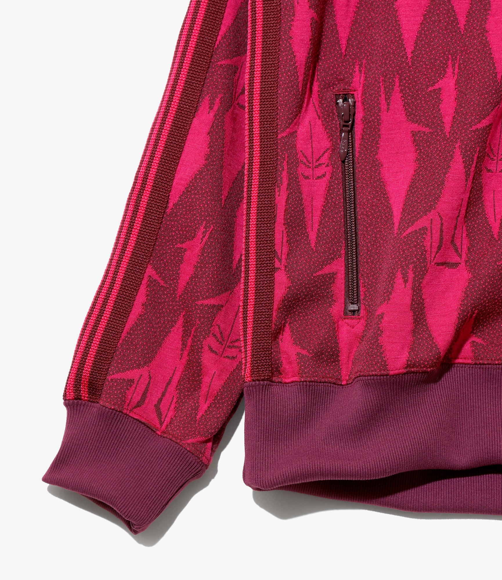 Needles x Sasquatchfabrix - Track Jacket - Bordeaux x Pink - Origami crane