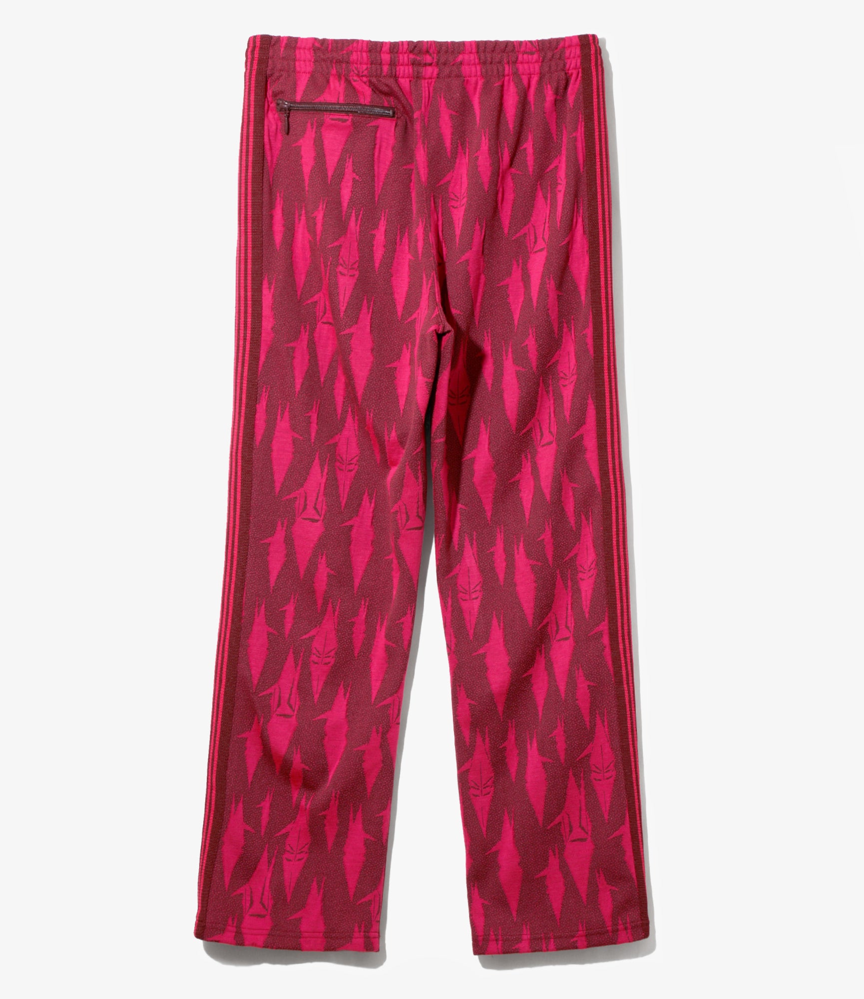 Needles x Sasquatchfabix - Track Pant - Bordeaux x Pink - Origami crane