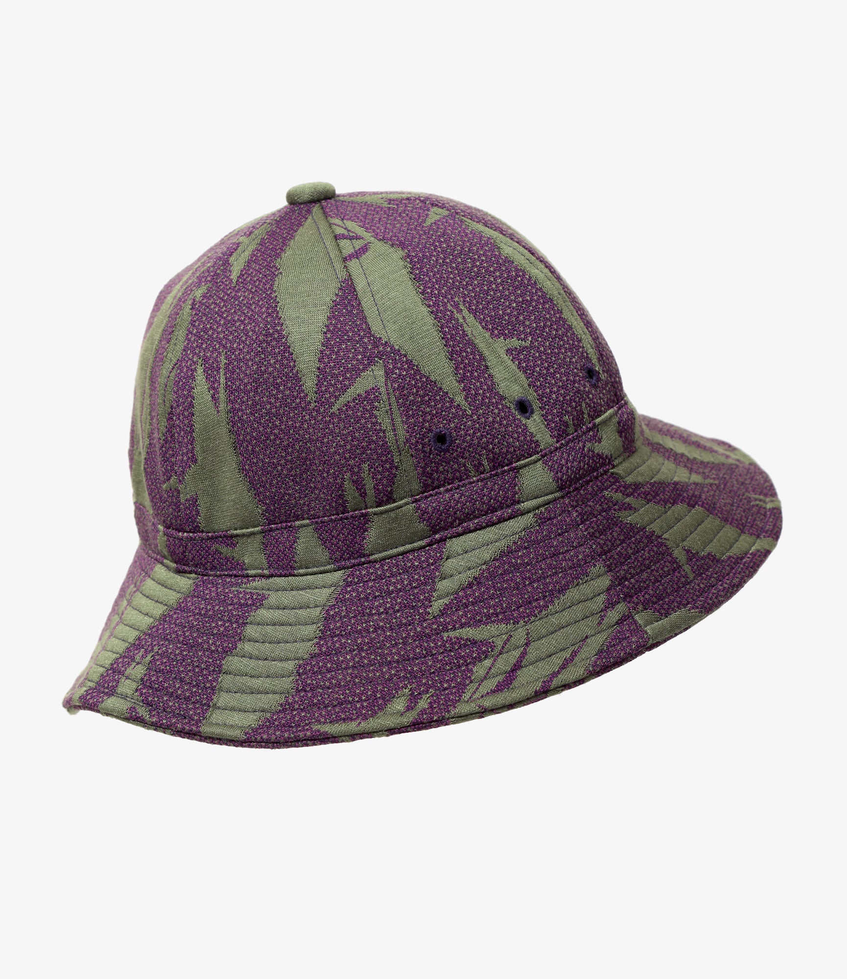 Needles x Sasquatchfabrix - Bucket Hat - Eggplant x Olive - Origami crane