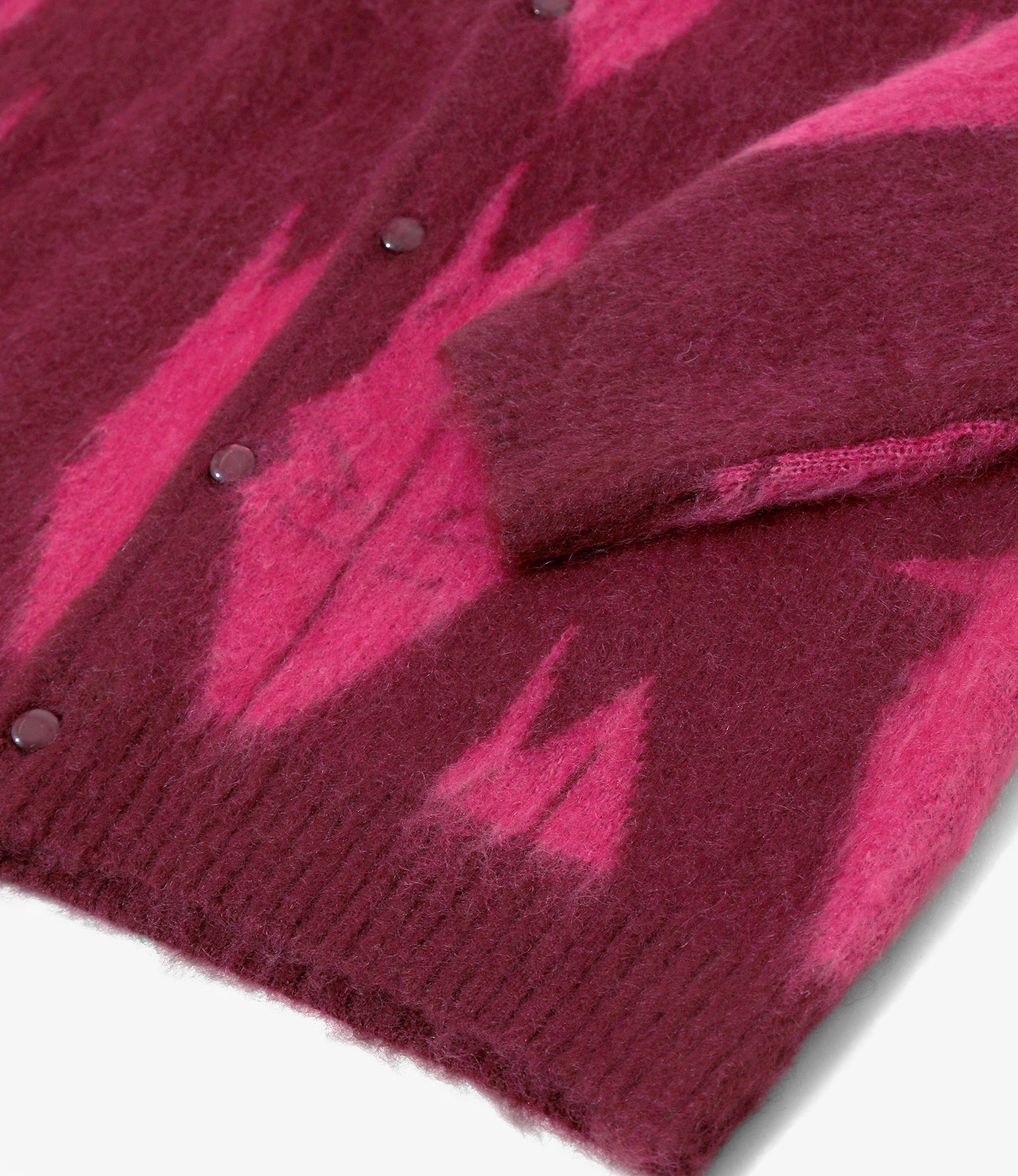 Needles x Sasquatchfabrix - Mohair Knit - Bordeaux x Pink - Origami crane