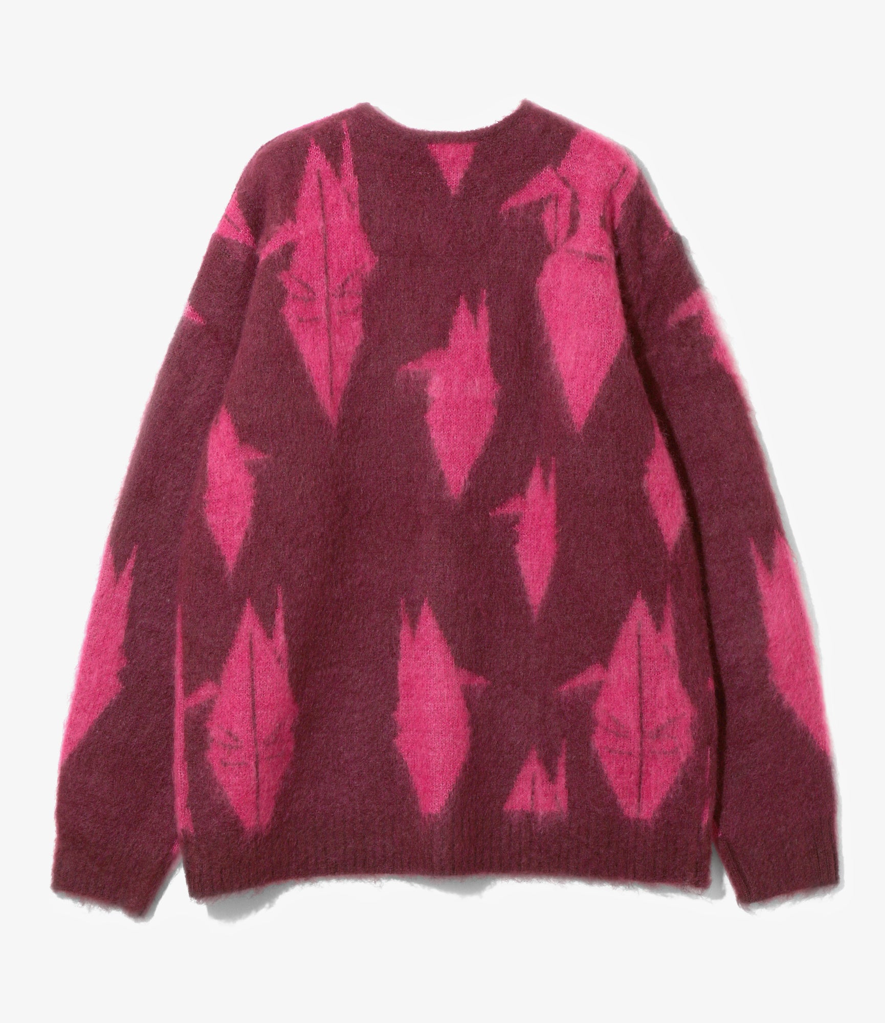 Needles x Sasquatchfabrix - Mohair Knit - Bordeaux x Pink - Origami crane