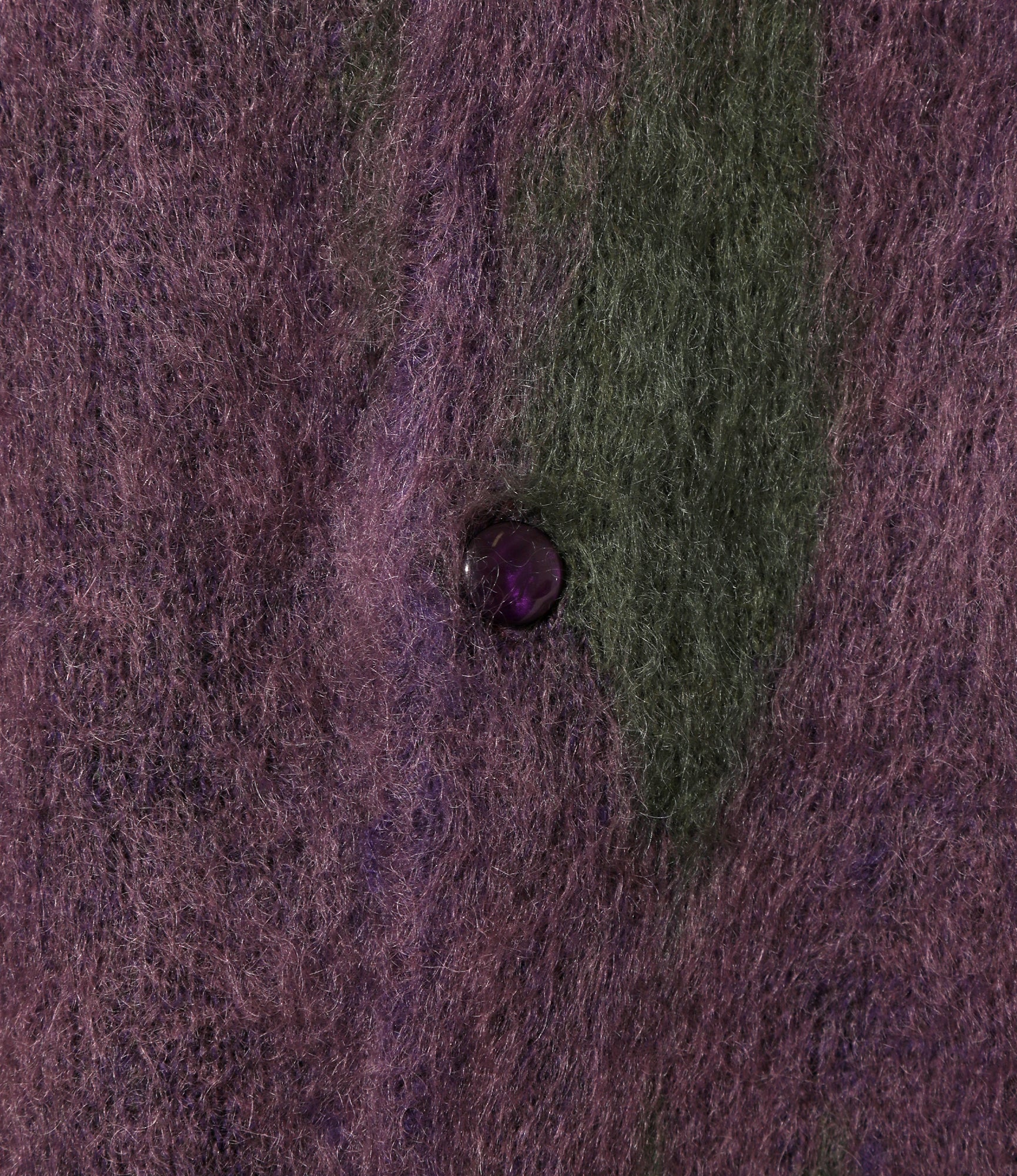 Needles x Sasquatchfabrix - Mohair Knit - Eggplant x Olive - Origami crane