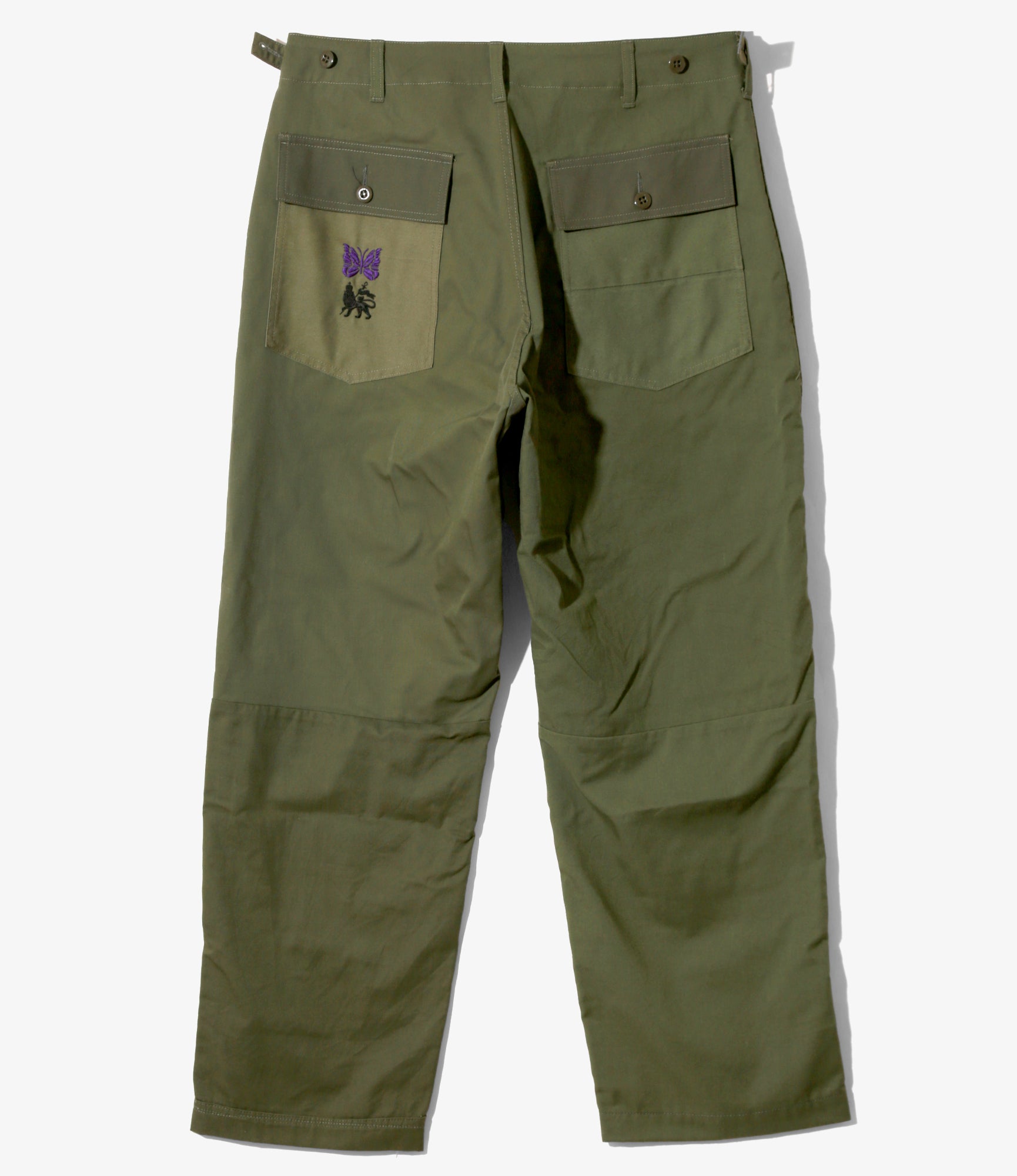 Needles x Sasquatchfabrix - Rebuild Fatigue Pant - Olive - Peace to World