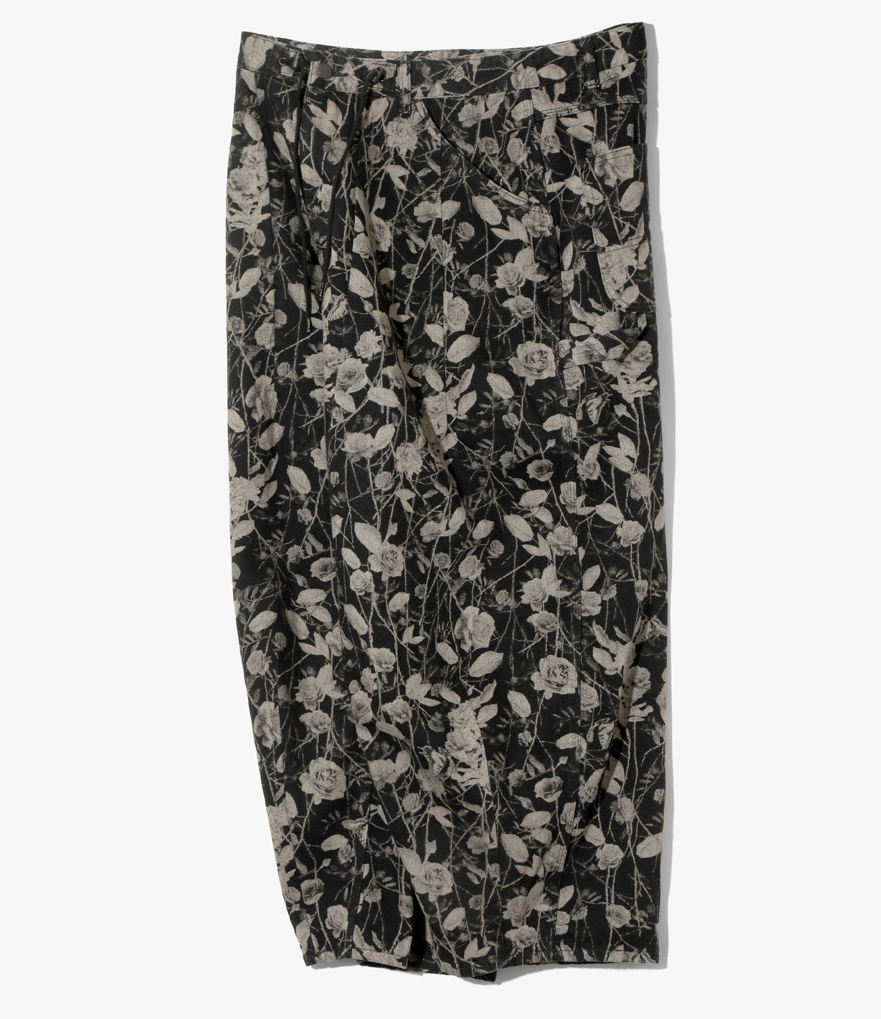 H.D. Painter Pant - Black - 10oz Denim / Rose Printed