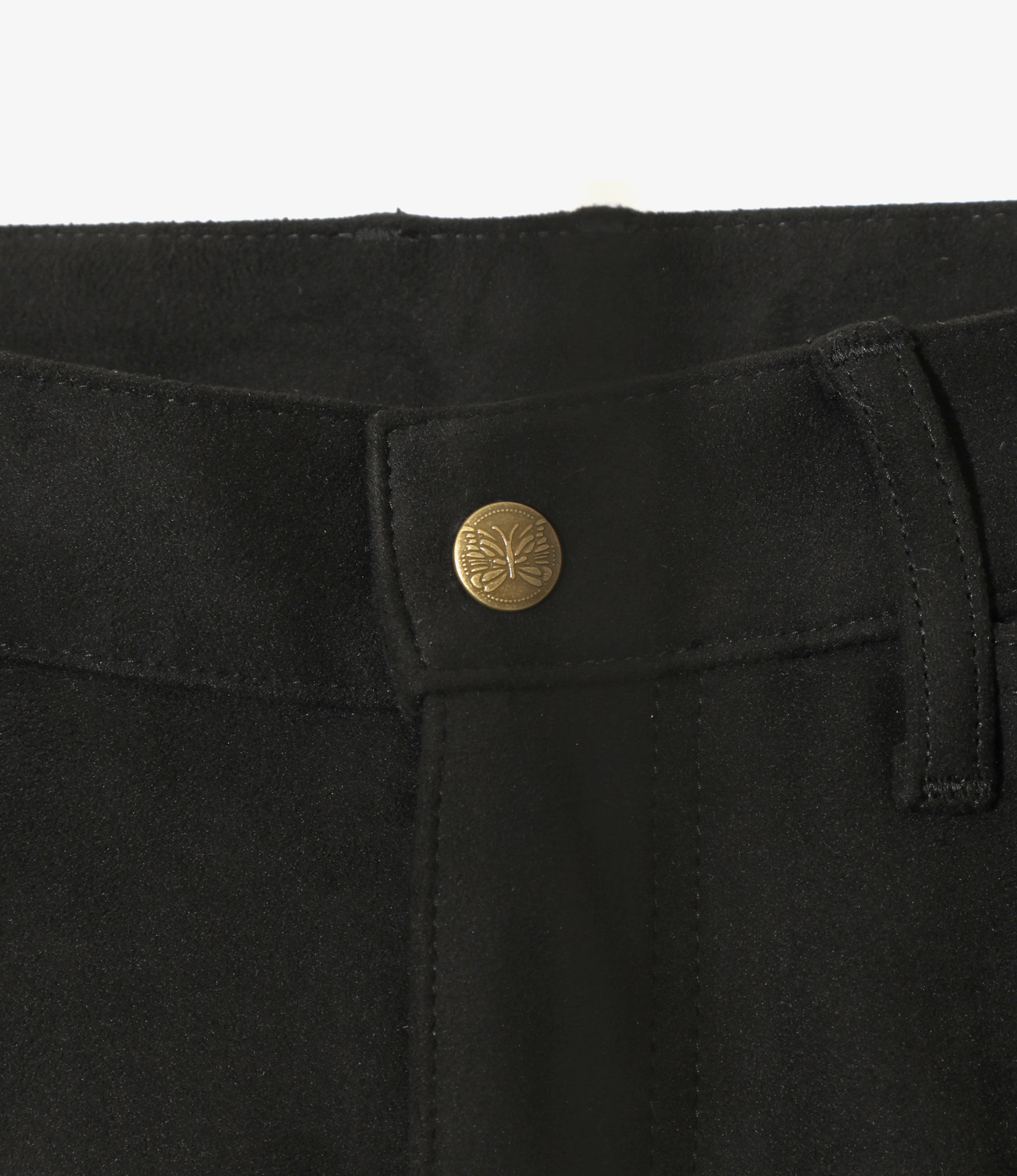 Straight Jean - Black - Synthetic Suede