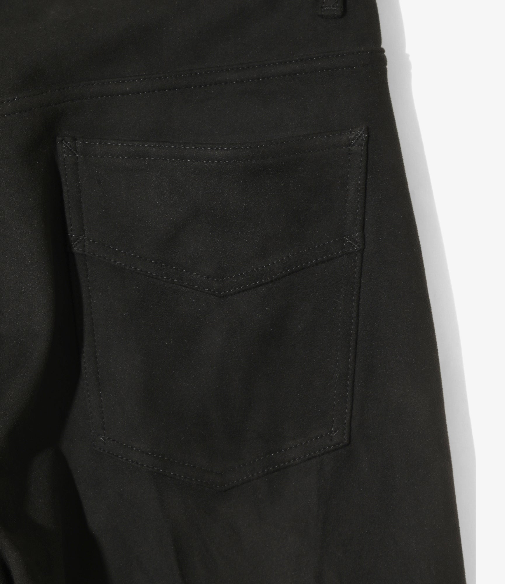 Straight Jean - Black - Synthetic Suede