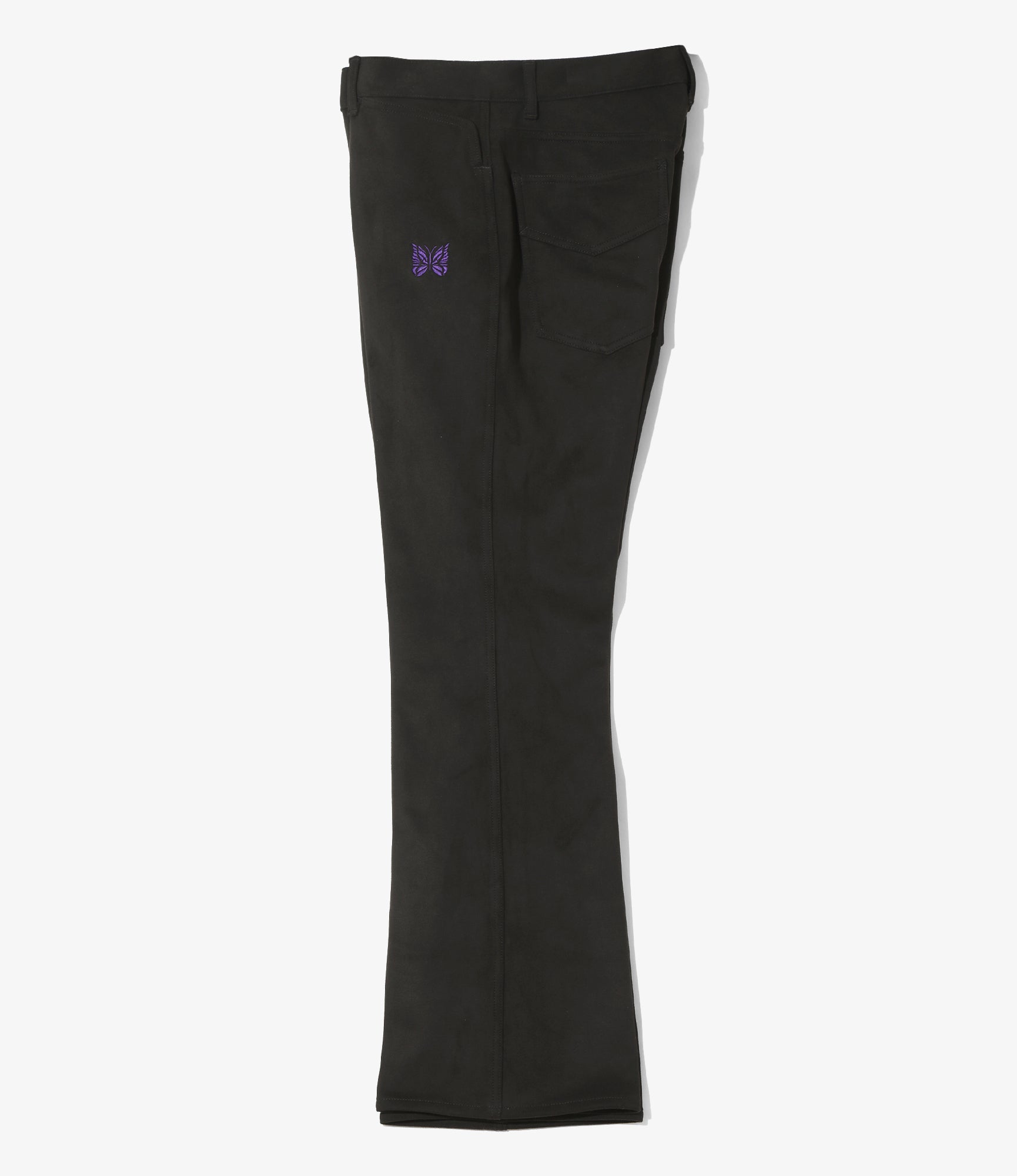 Boot-Cut Jean - Black - Synthetic Suede