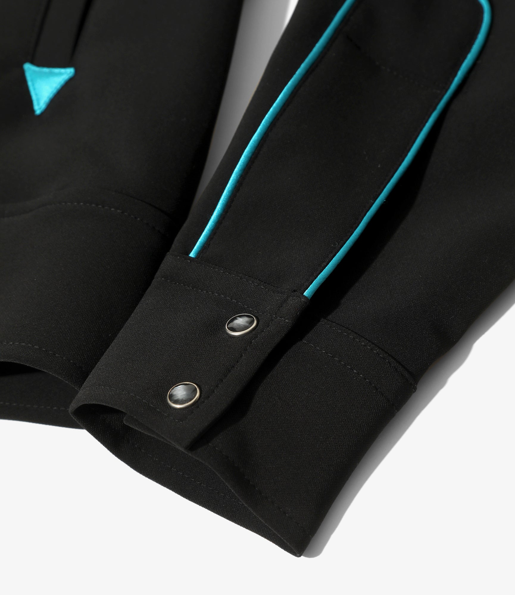 Women's Piping Cowboy Jacket - Black - Poly Double Cloth