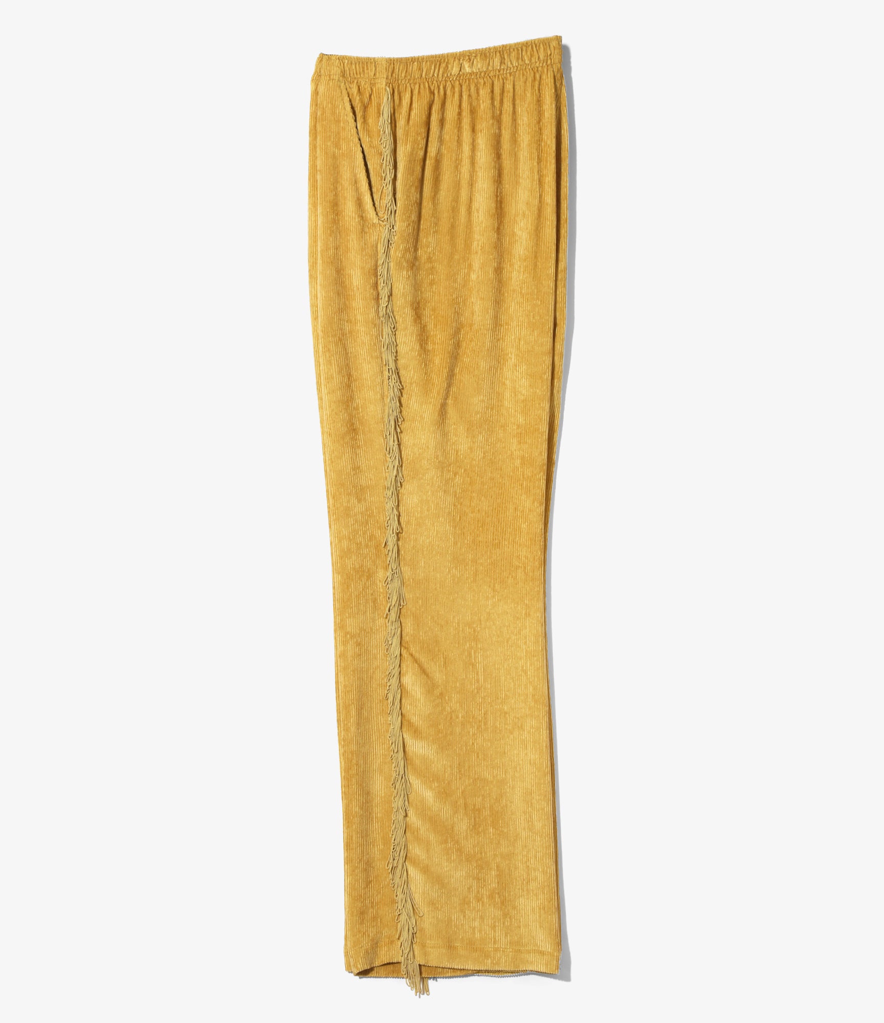 Fringe String Pant - Gold - Rayon Corduroy