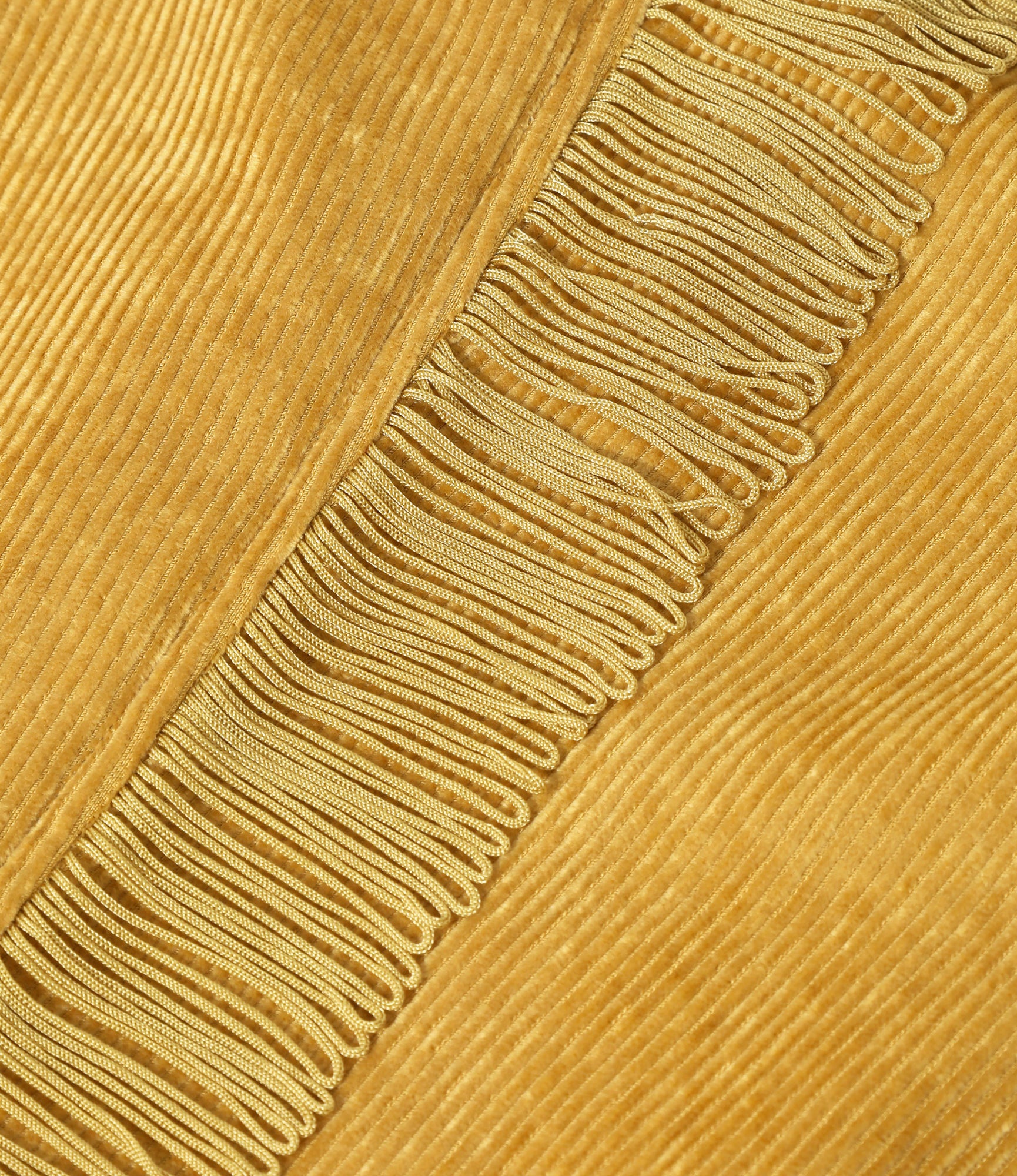 Fringe String Pant - Gold - Rayon Corduroy