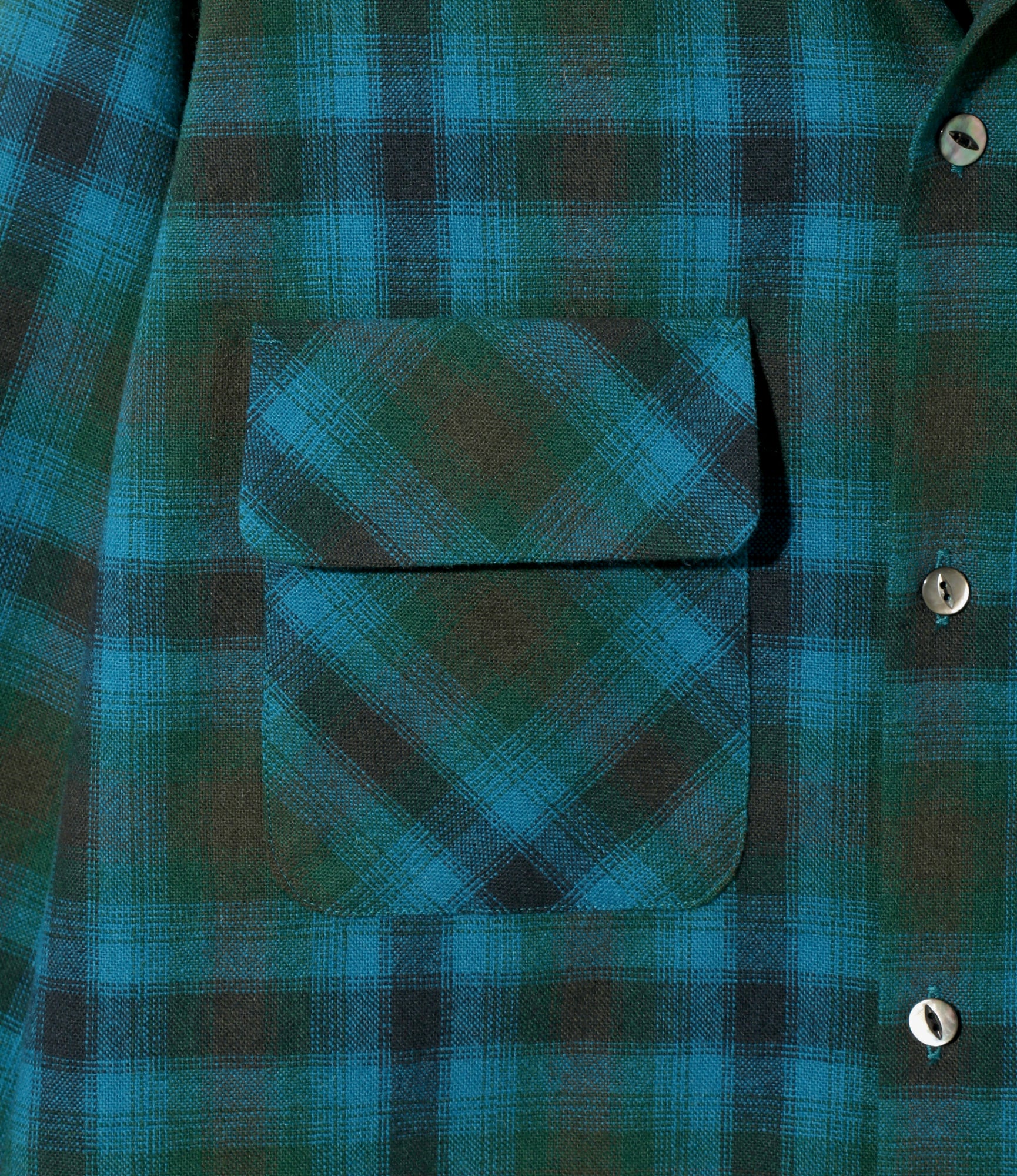 Classic Shirt - Green - Wool Ombre Plaid
