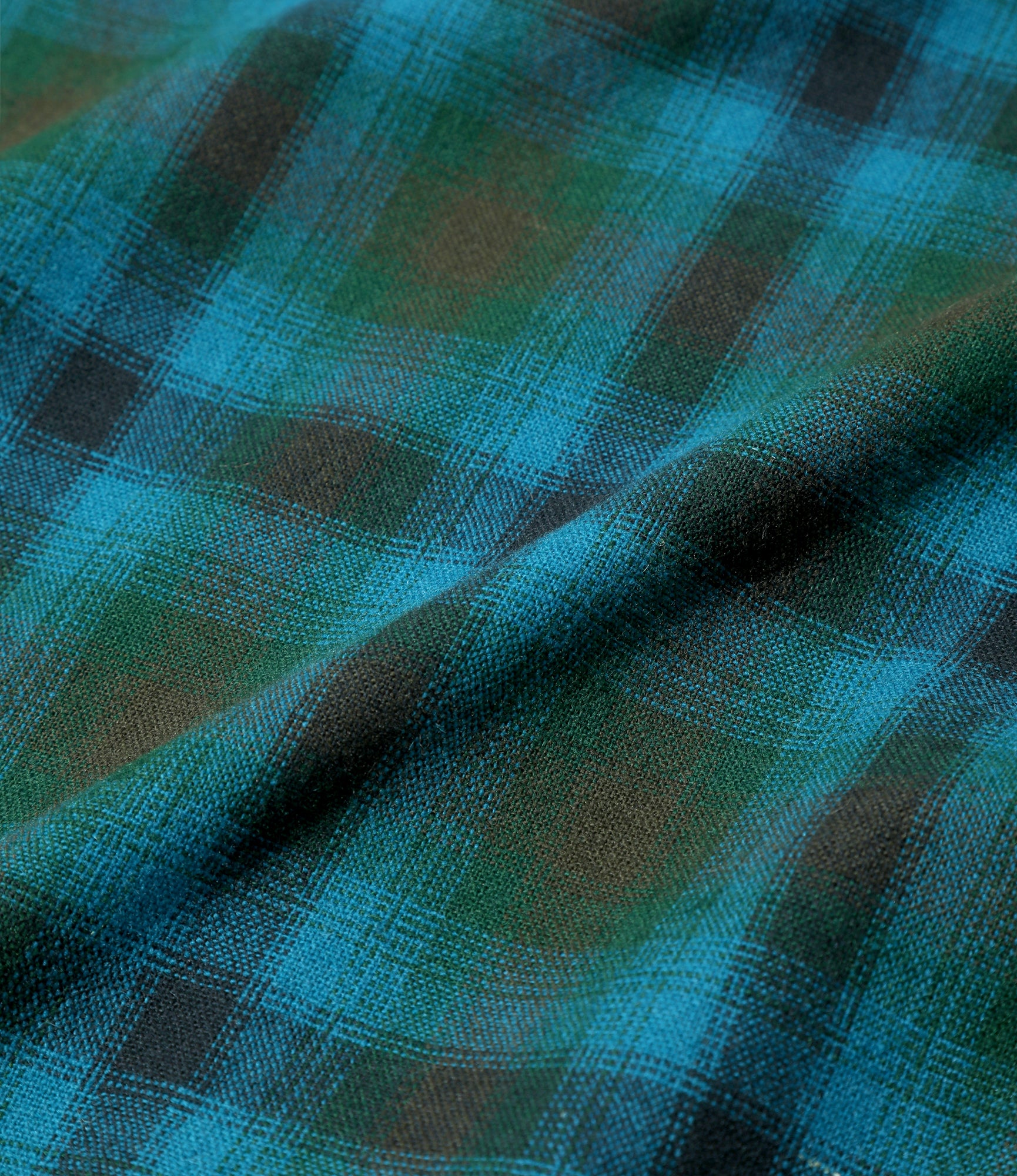 Classic Shirt - Green - Wool Ombre Plaid