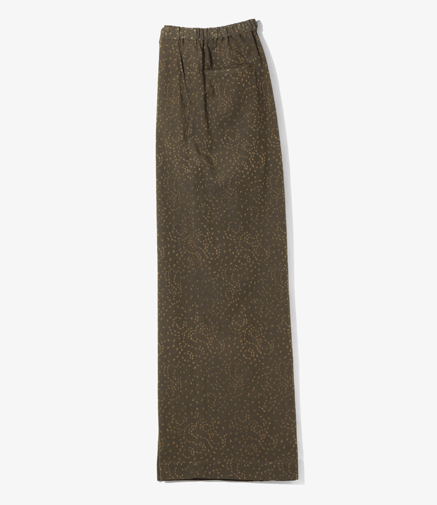 Women's String Buggy Pant - Olive - Abstract Jacquard