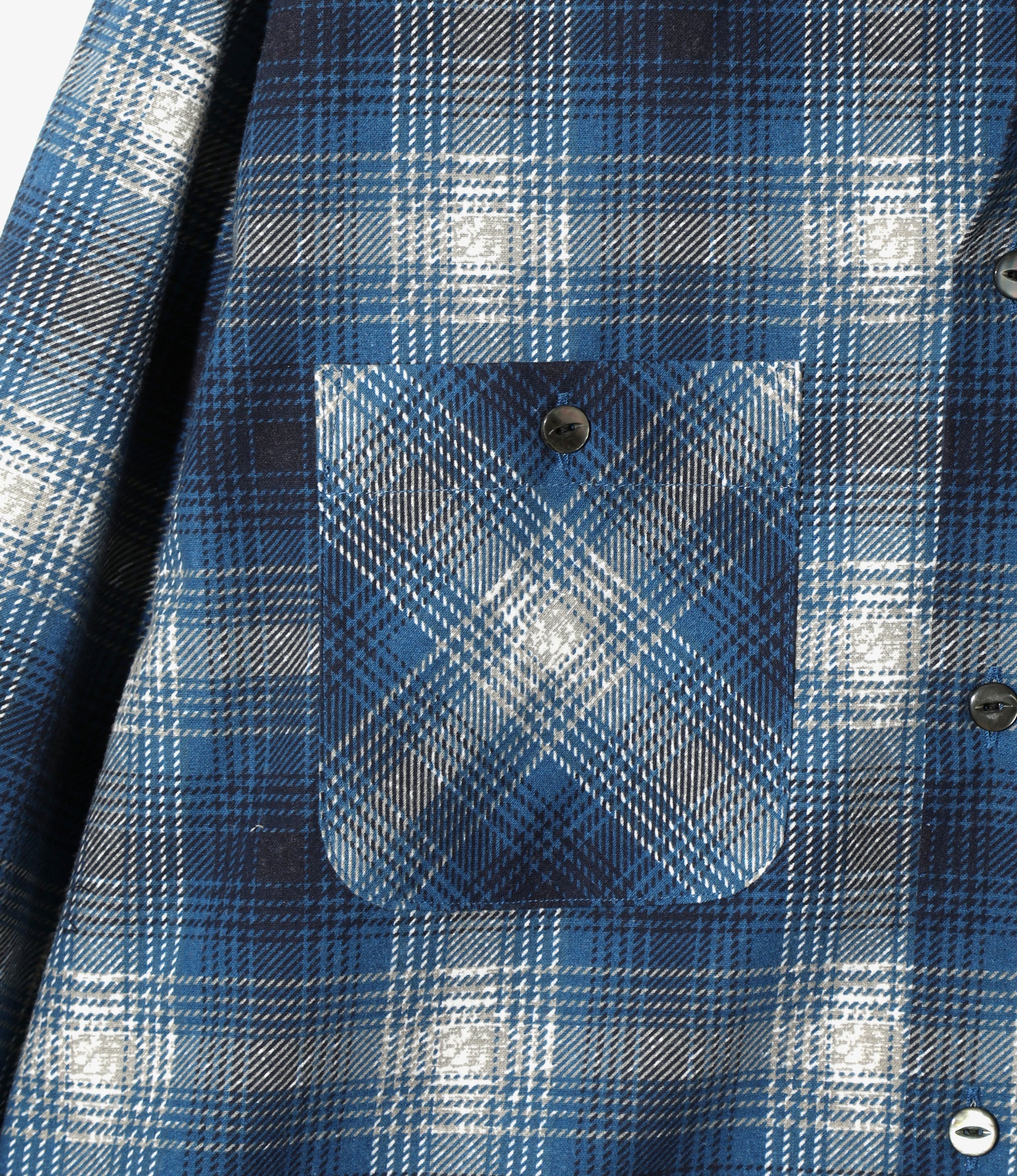 One-Up Shirt - Blue - Printed Flannel / Plaid