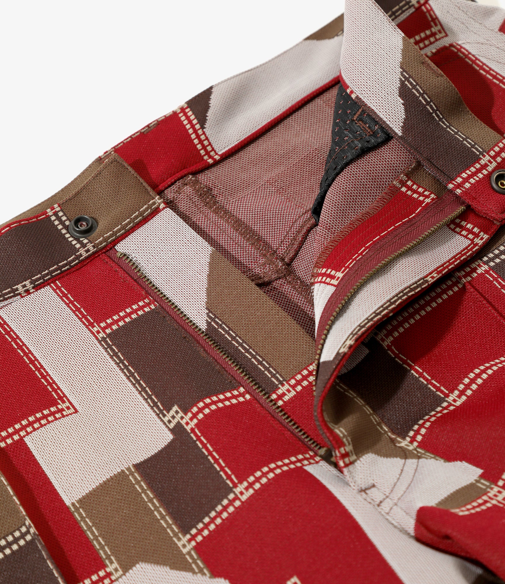 Boot-Cut Jean - Patchwork - Poly Jacquard