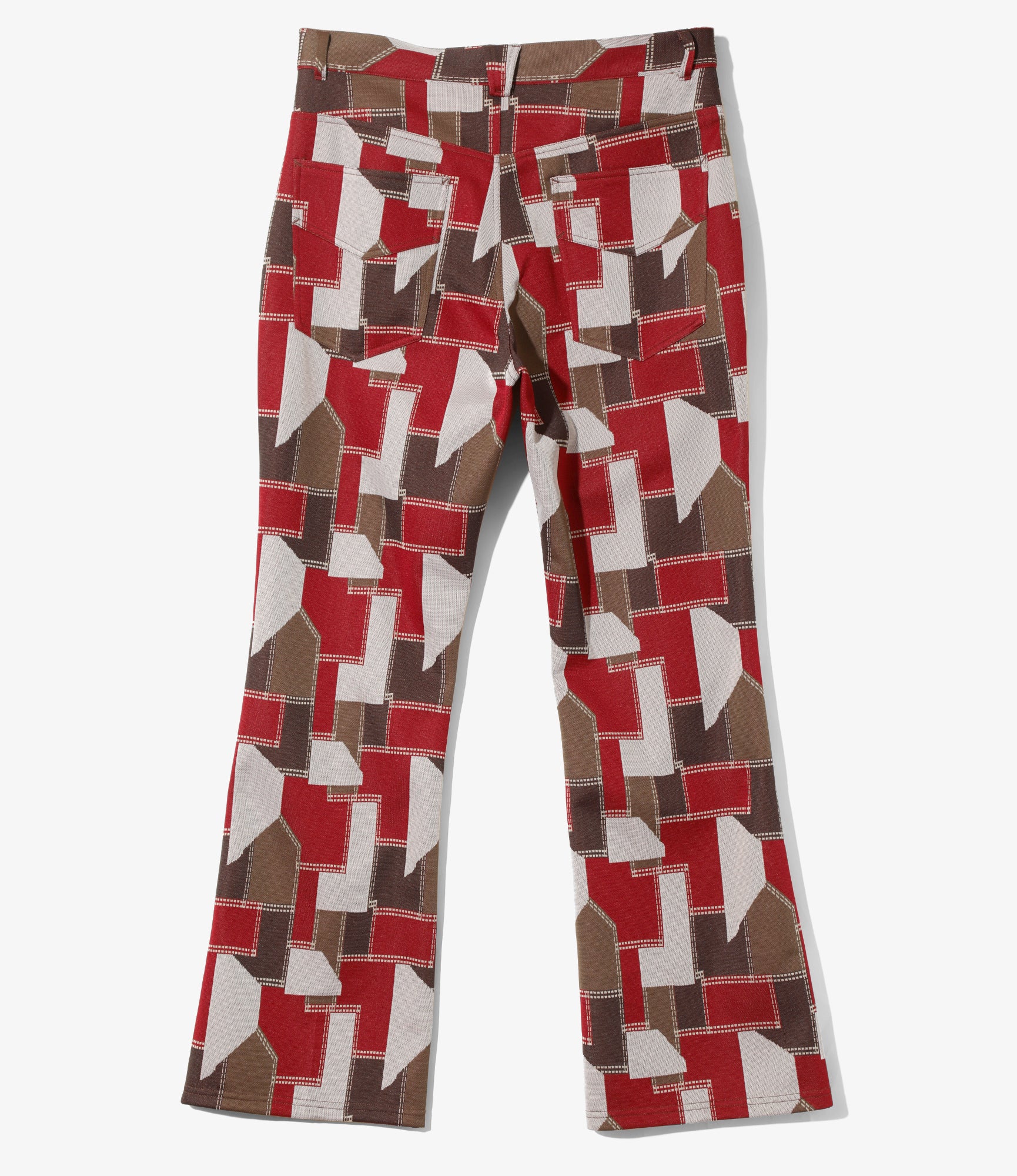 Boot-Cut Jean - Patchwork - Poly Jacquard