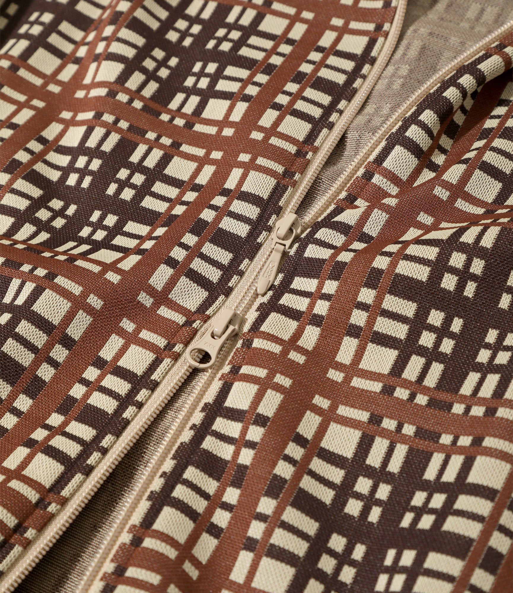 Women's Track Jacket - Plaid - Poly Jacquard