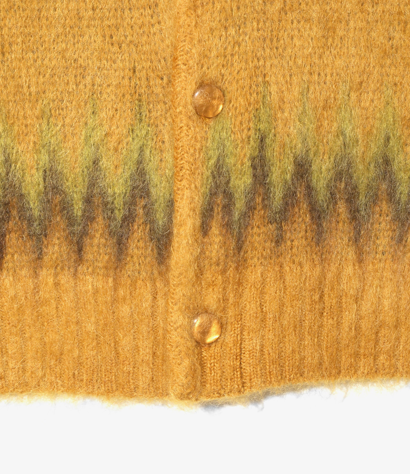 Mohair Cardigan - Mustard - Argyle