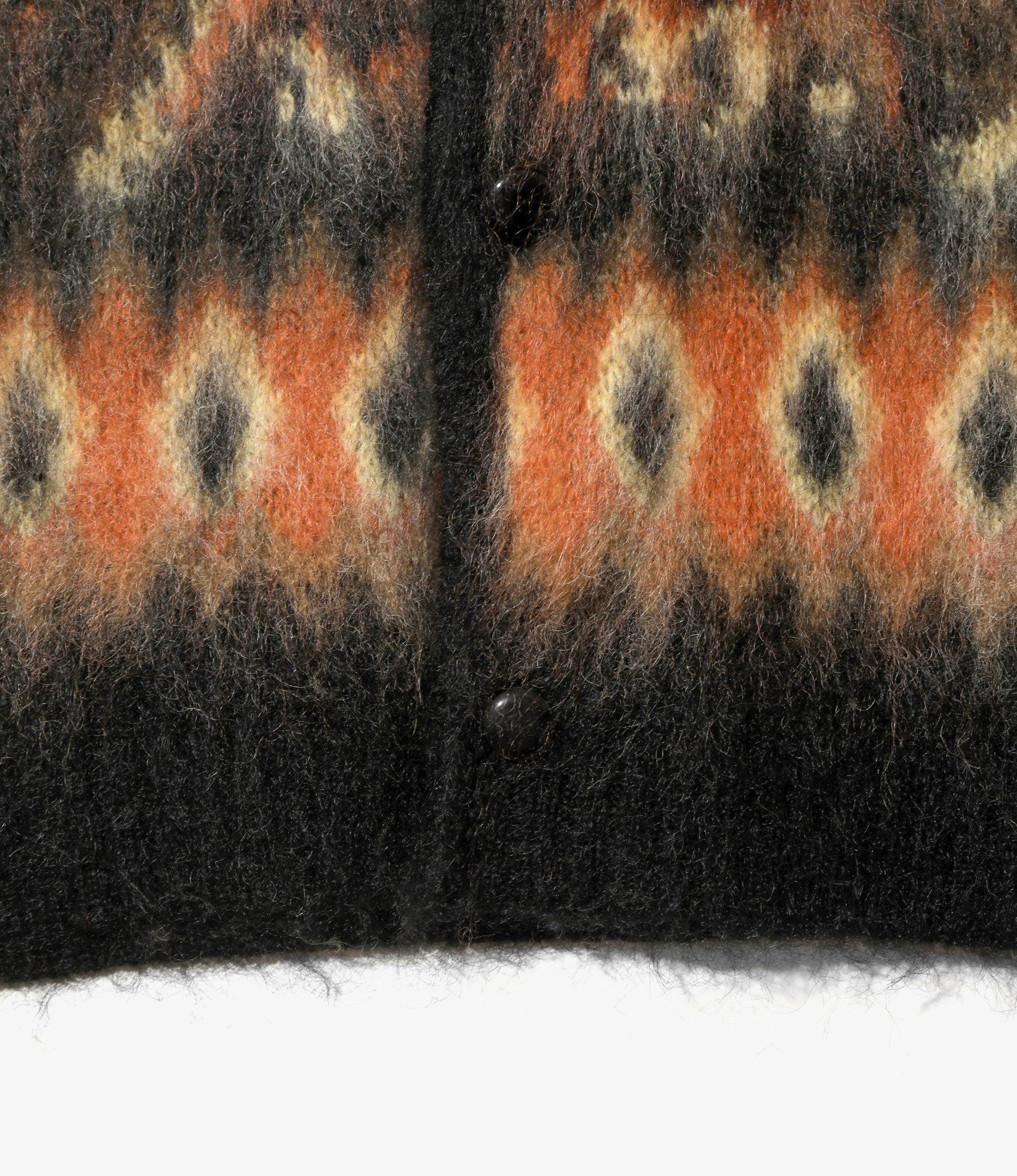 Mohair Cardigan - Black - Paisley