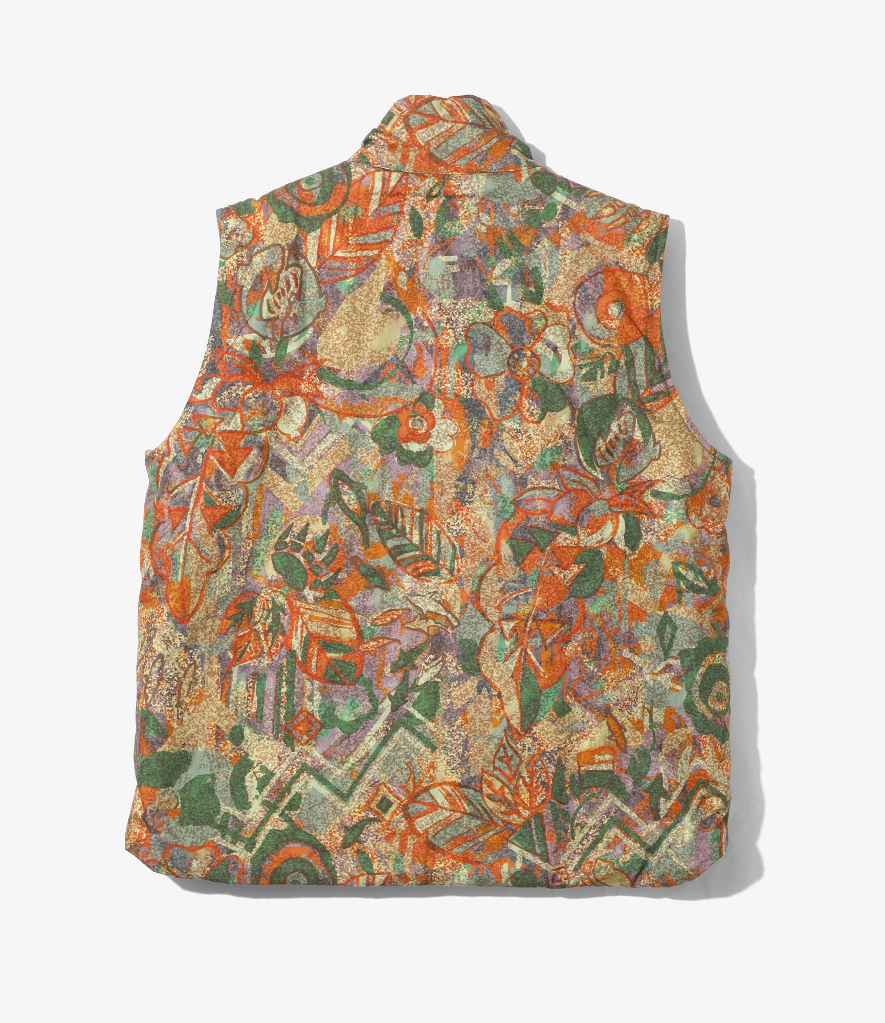 Multi-Pocket Zipped Padding Vest - EZO Forest - Cotton Ripstop / Printed