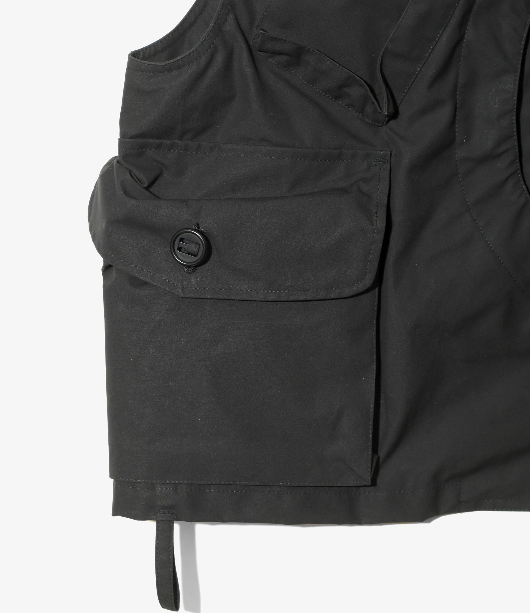 Tenkara Vest - Black - Waxed Cotton