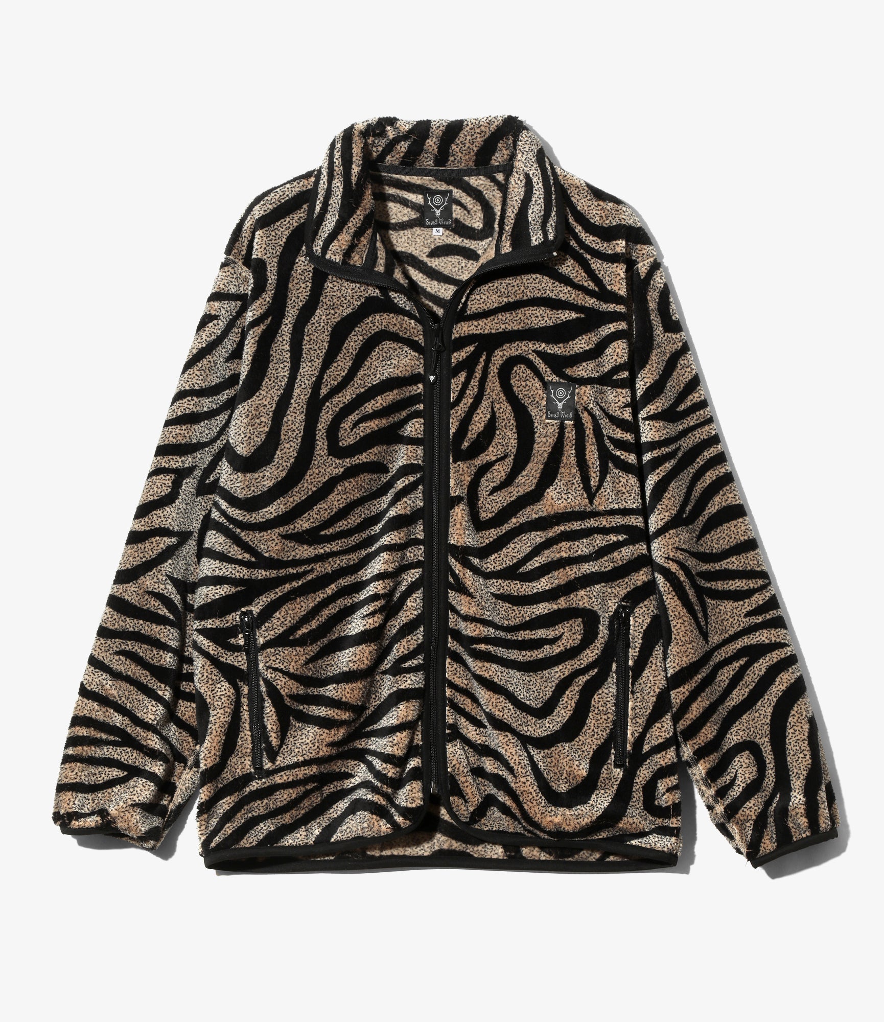 a jacket with zebra print
