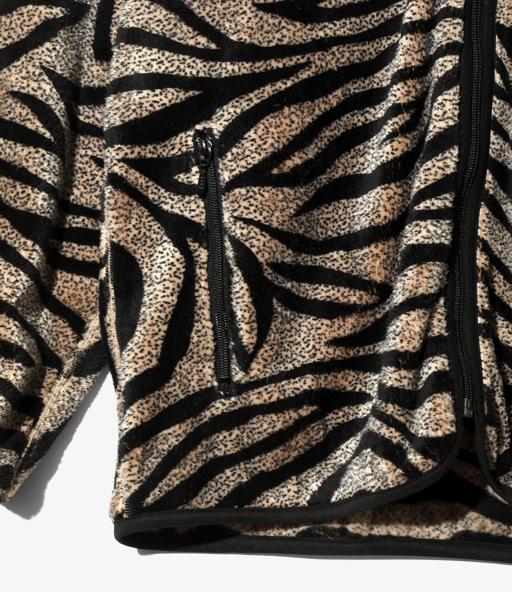 Piping Jacket - Beige - Poly Fleece / Printed