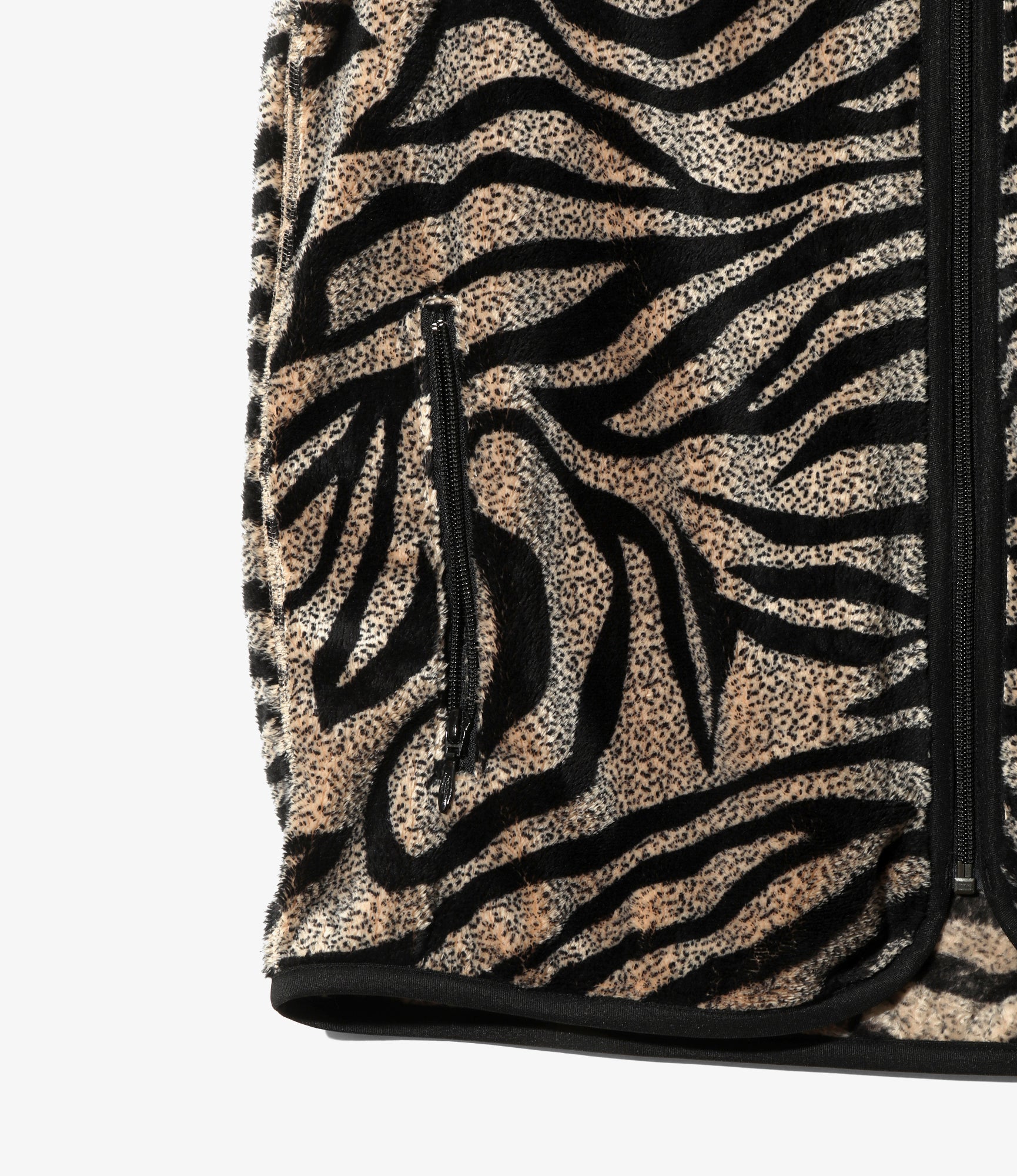 Piping Vest - Beige - Poly Fleece / Printed