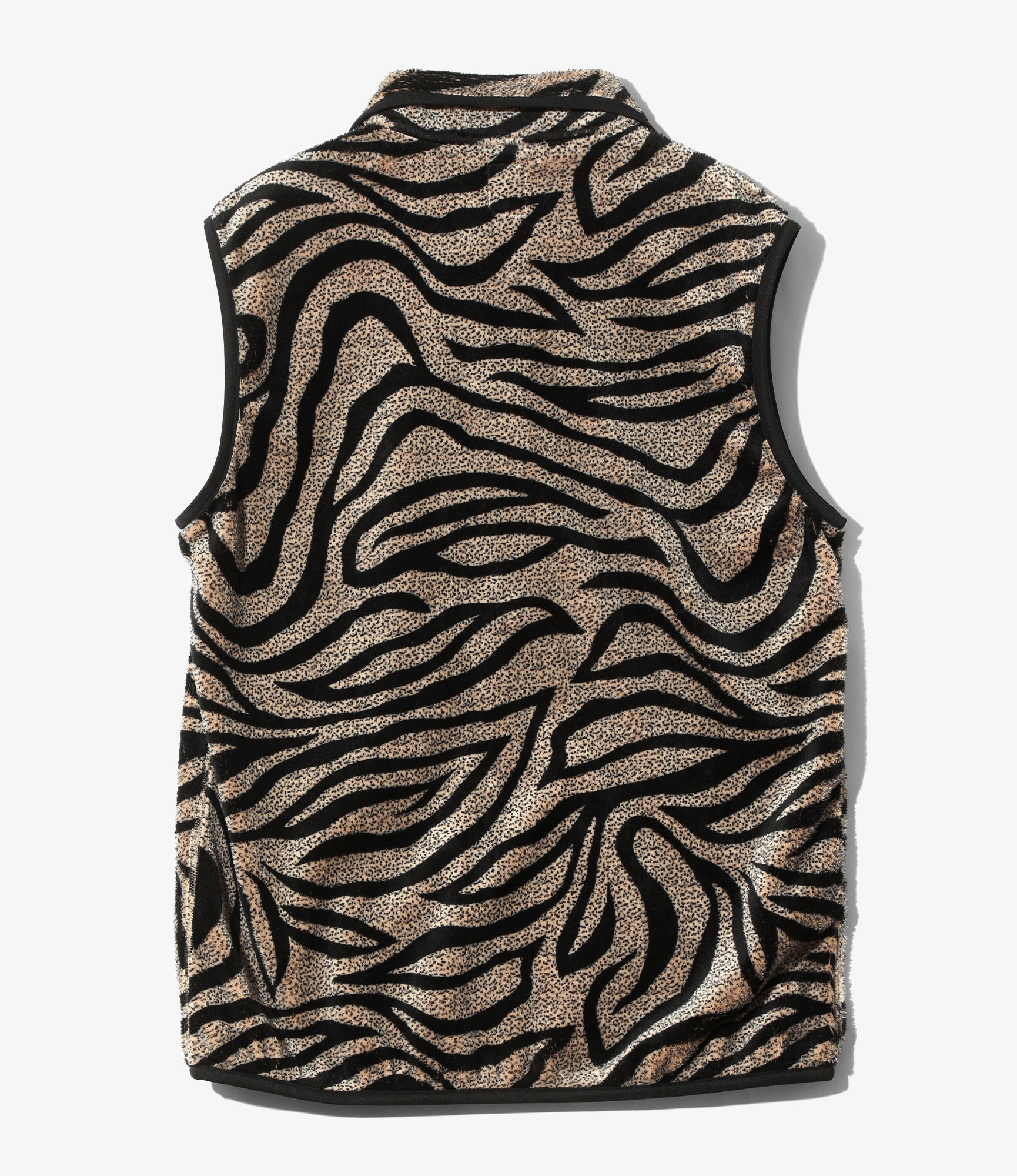 Piping Vest - Beige - Poly Fleece / Printed