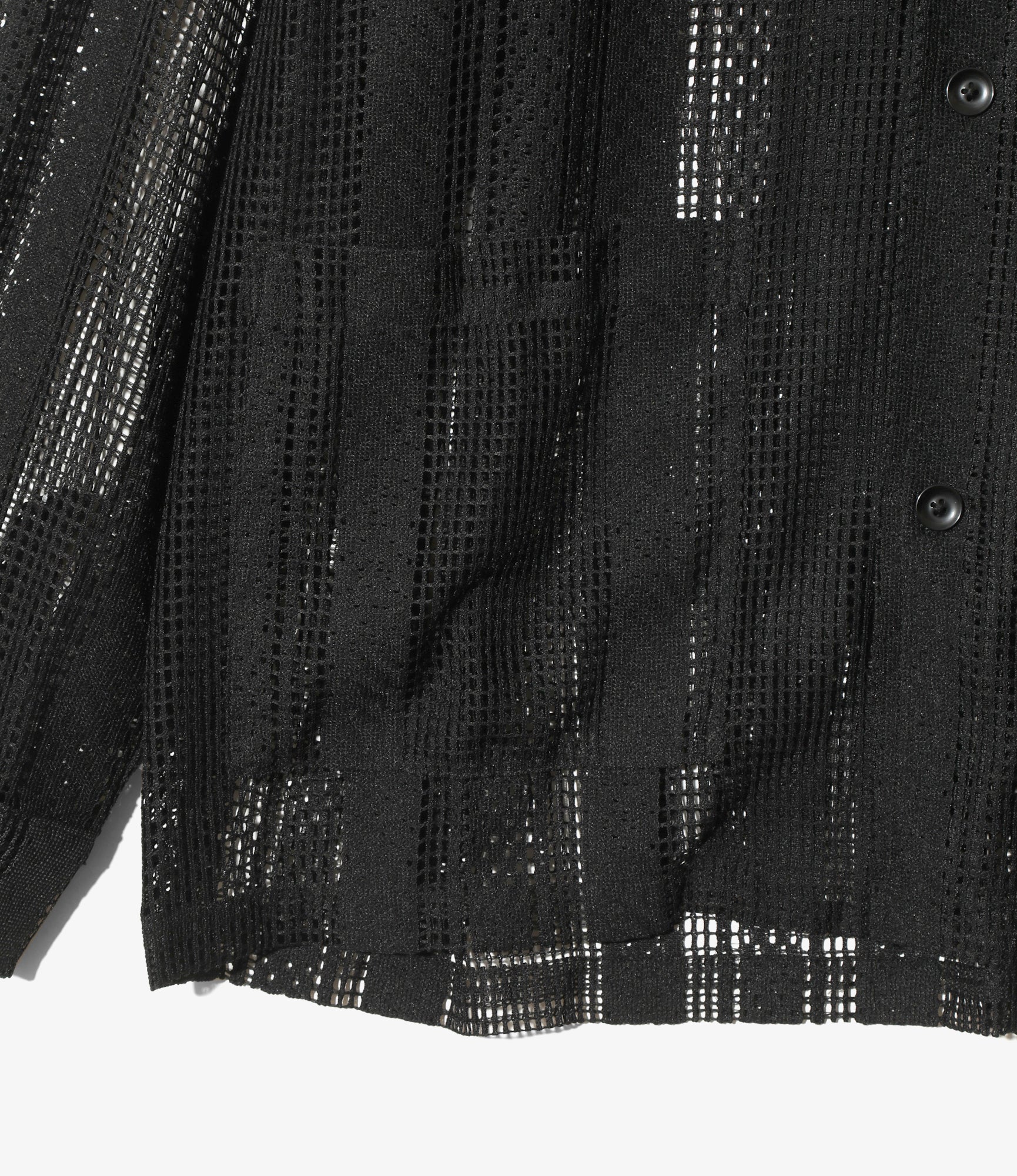 L/S Cabana Shirt - Black - Poly Lace Jq.