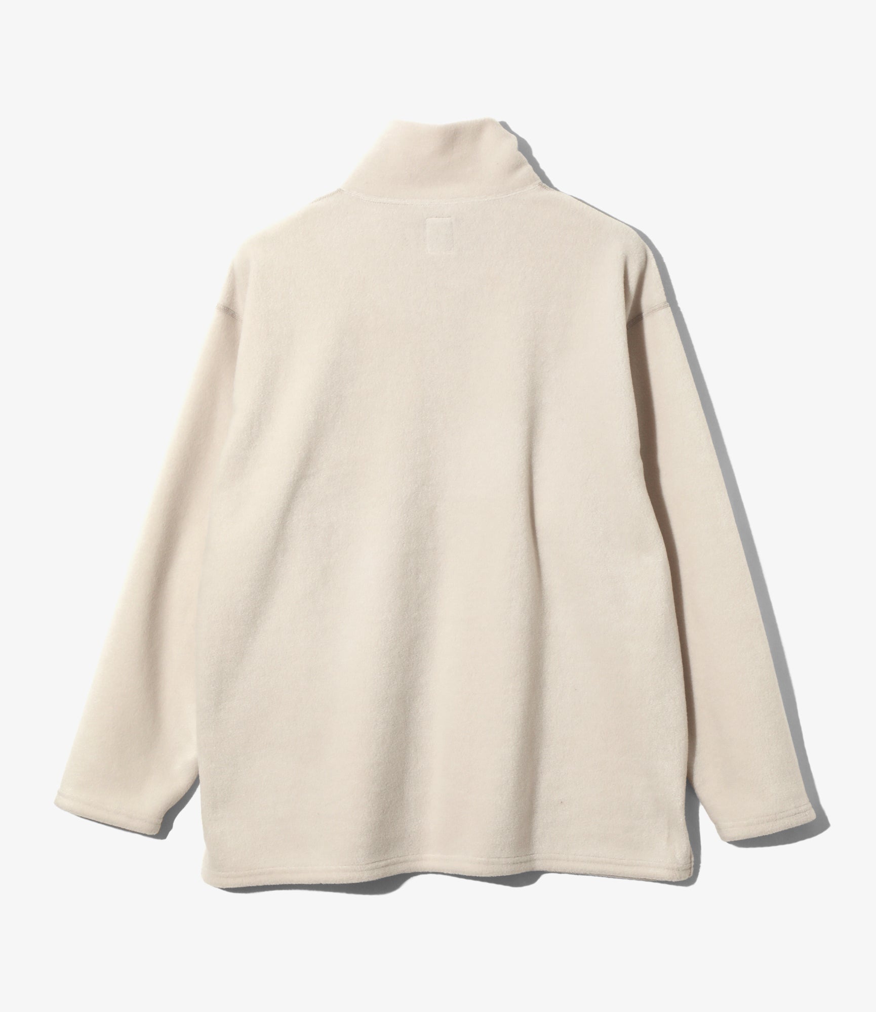 Half Zipped Shirt - Beige - Poly Fleece