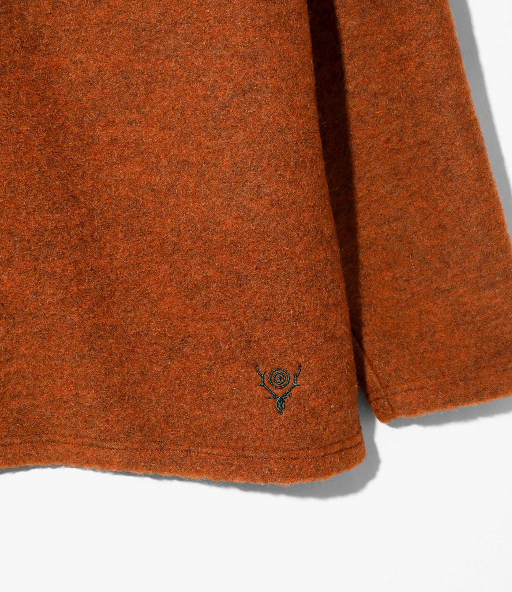 S.S. V Neck Cardigan - Orange - W/PE Boiled Jersey