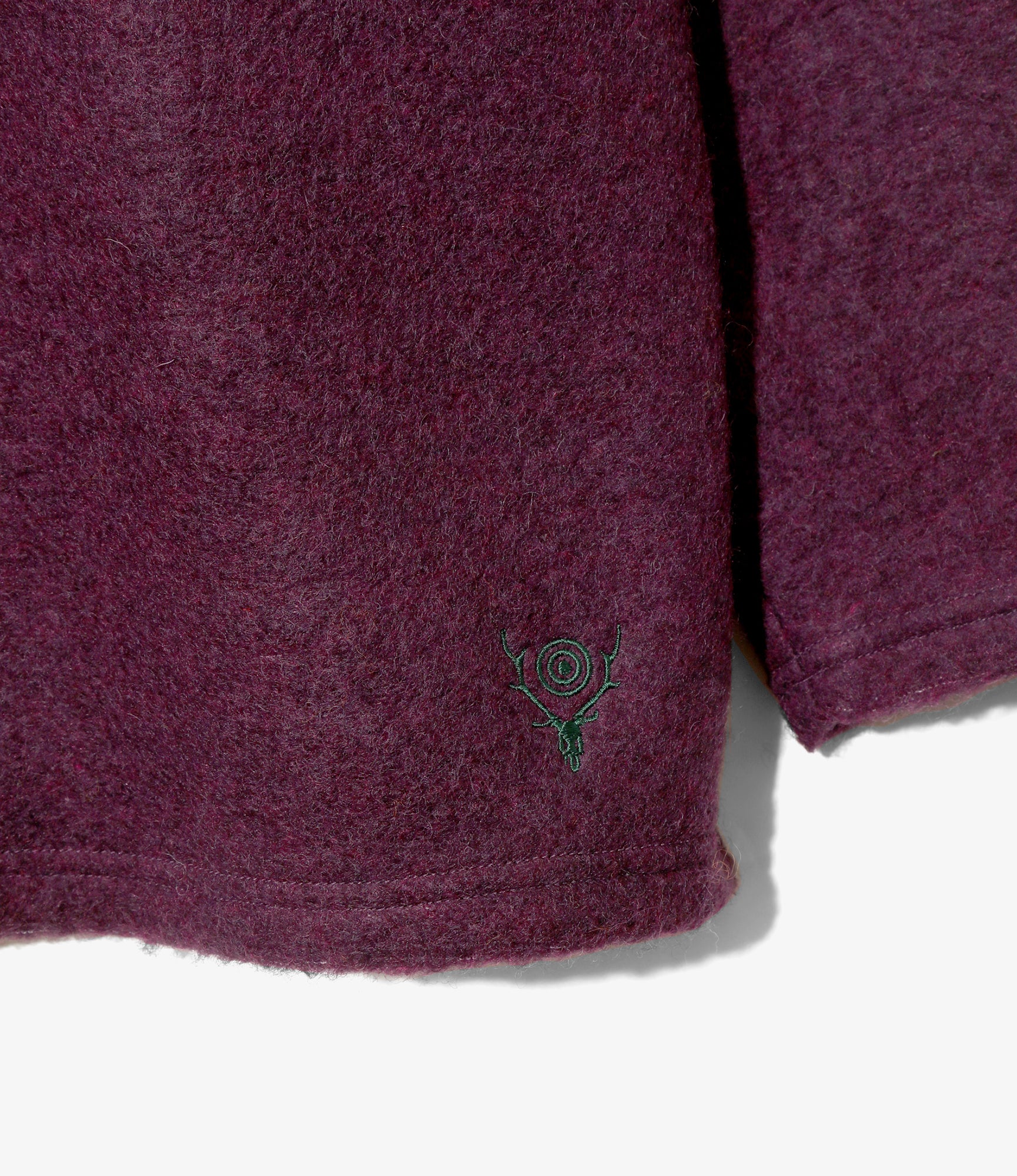 S.S. V Neck Cardigan - Purple - W/PE Boiled Jersey