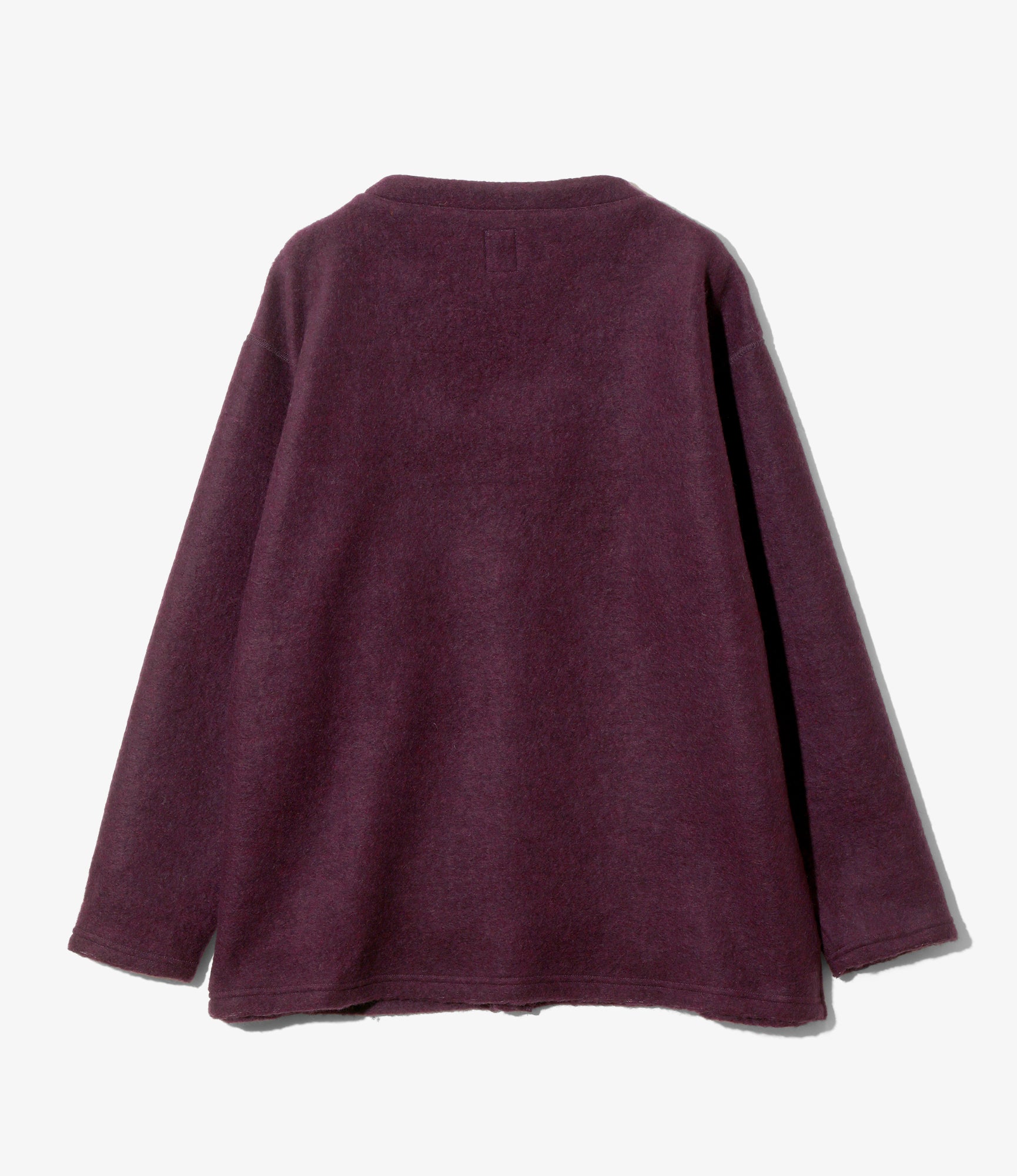 S.S. V Neck Cardigan - Purple - W/PE Boiled Jersey