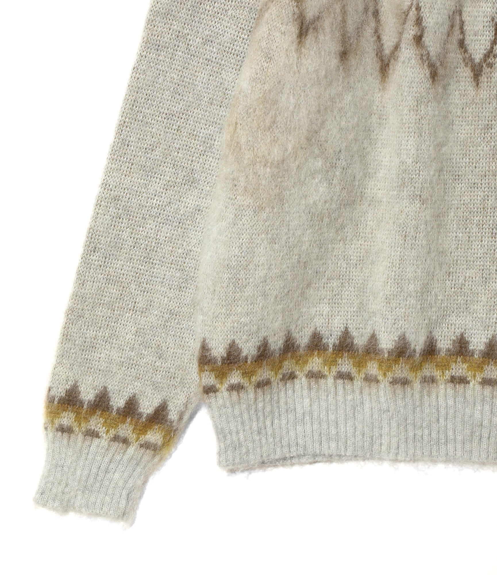 Mohair Crew Neck Sweater - Ice Grey - Nordic Skull